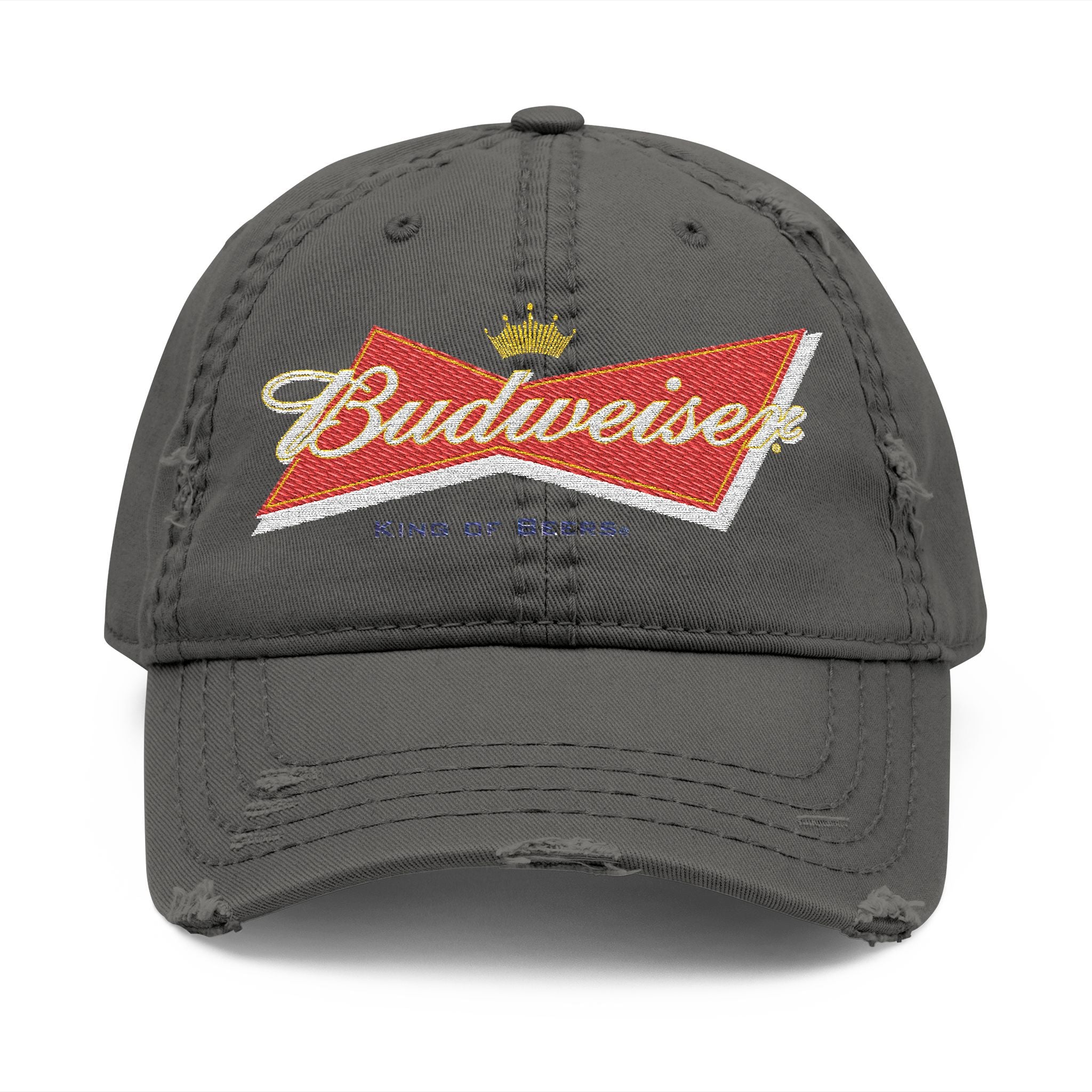 Budweiser Embroidered Distressed Dad Hat - Creations by Chris and Carlos
