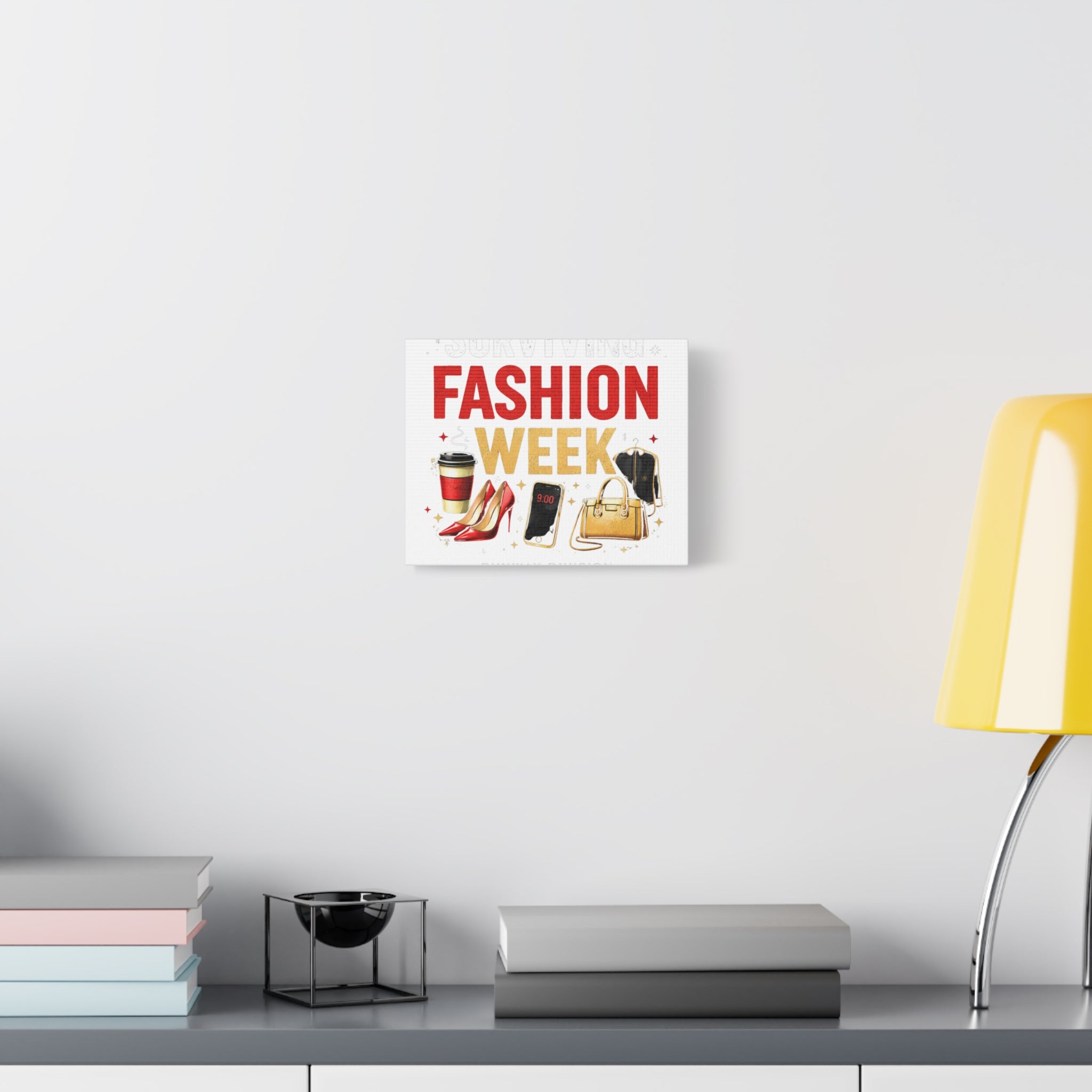 Surviving Fashion Week Canvas Art – Chic Fashion Illustration Wall Decor - Creations by Chris and Carlos