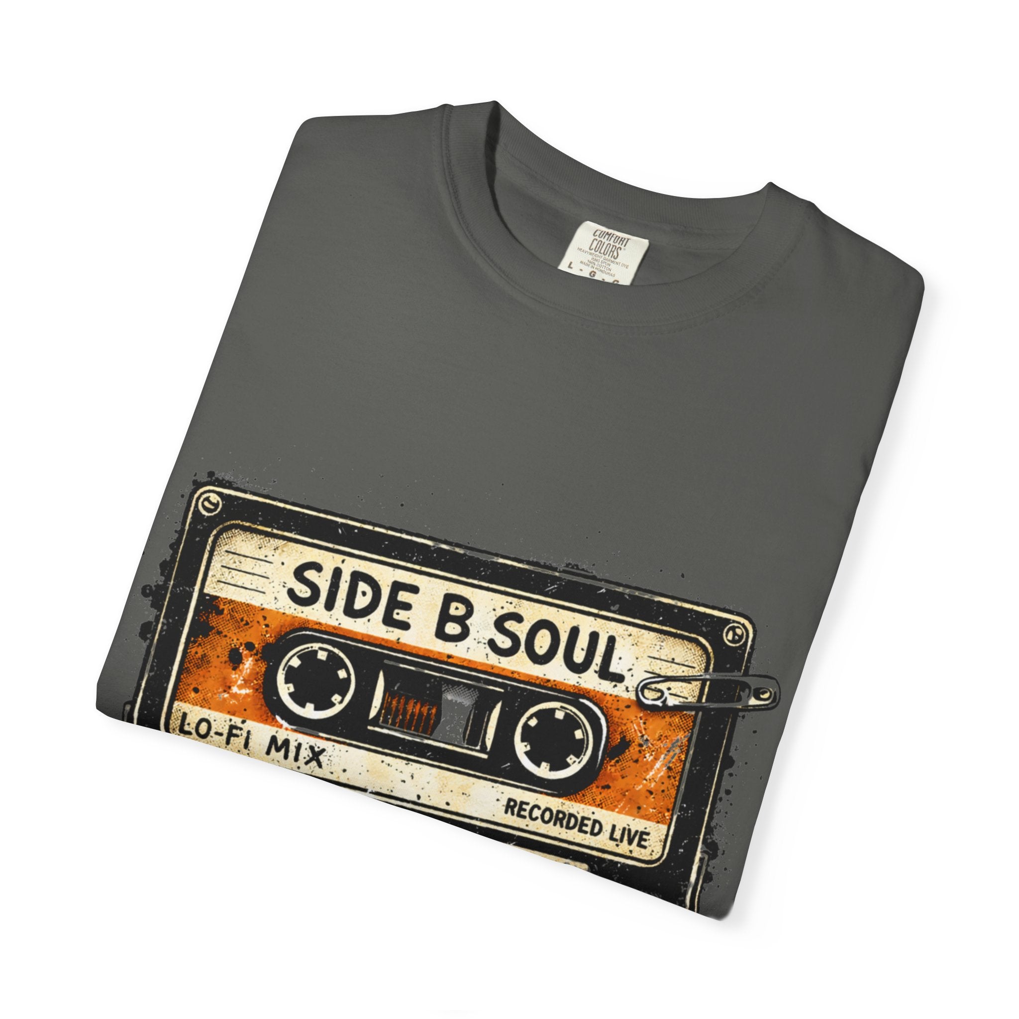 Analog Cassette T-Shirt — "Side B Soul" Vintage Tape Music Tee - Creations by Chris and Carlos