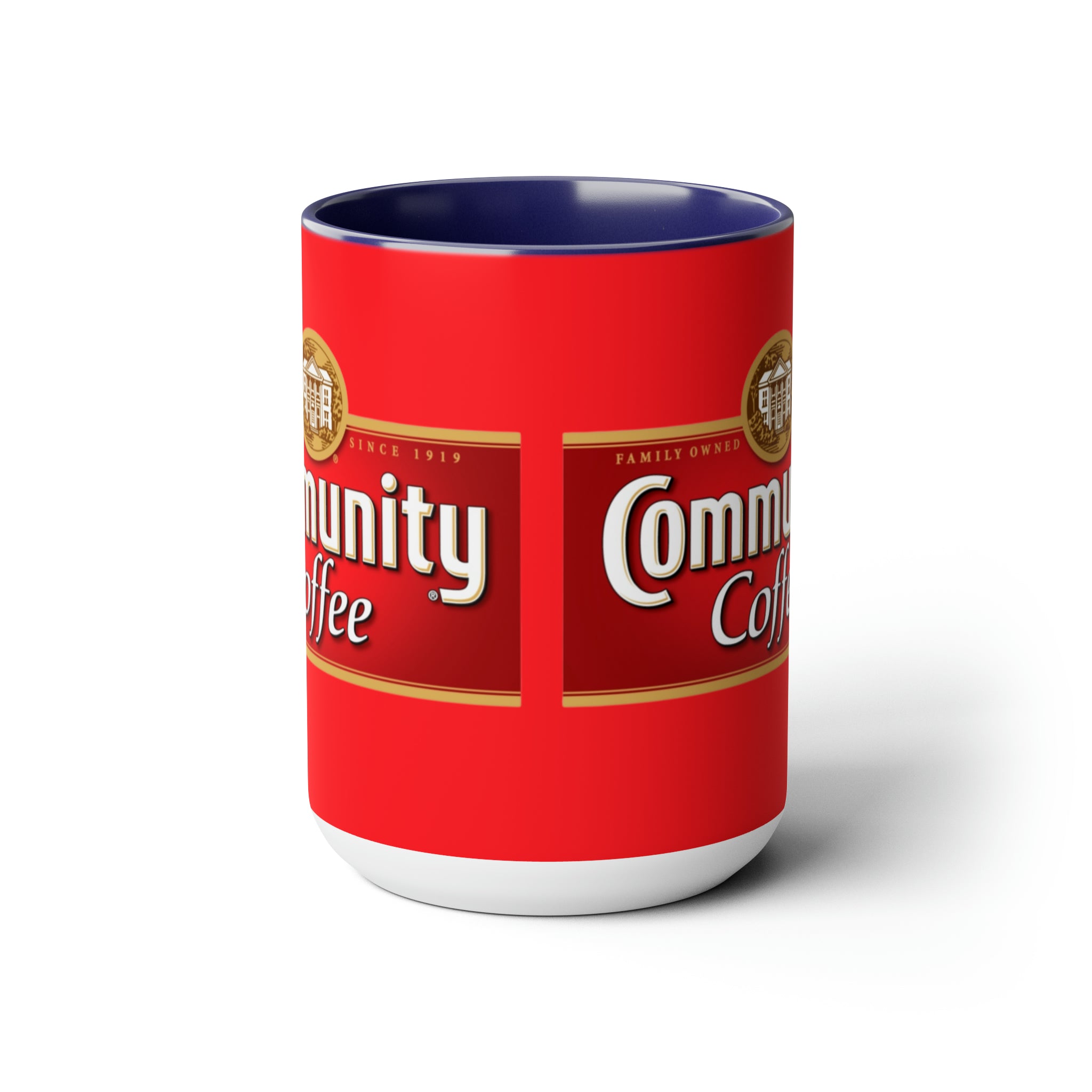 Community Coffee- jcWhite Ceramic Mug - Creations by Chris and Carlos