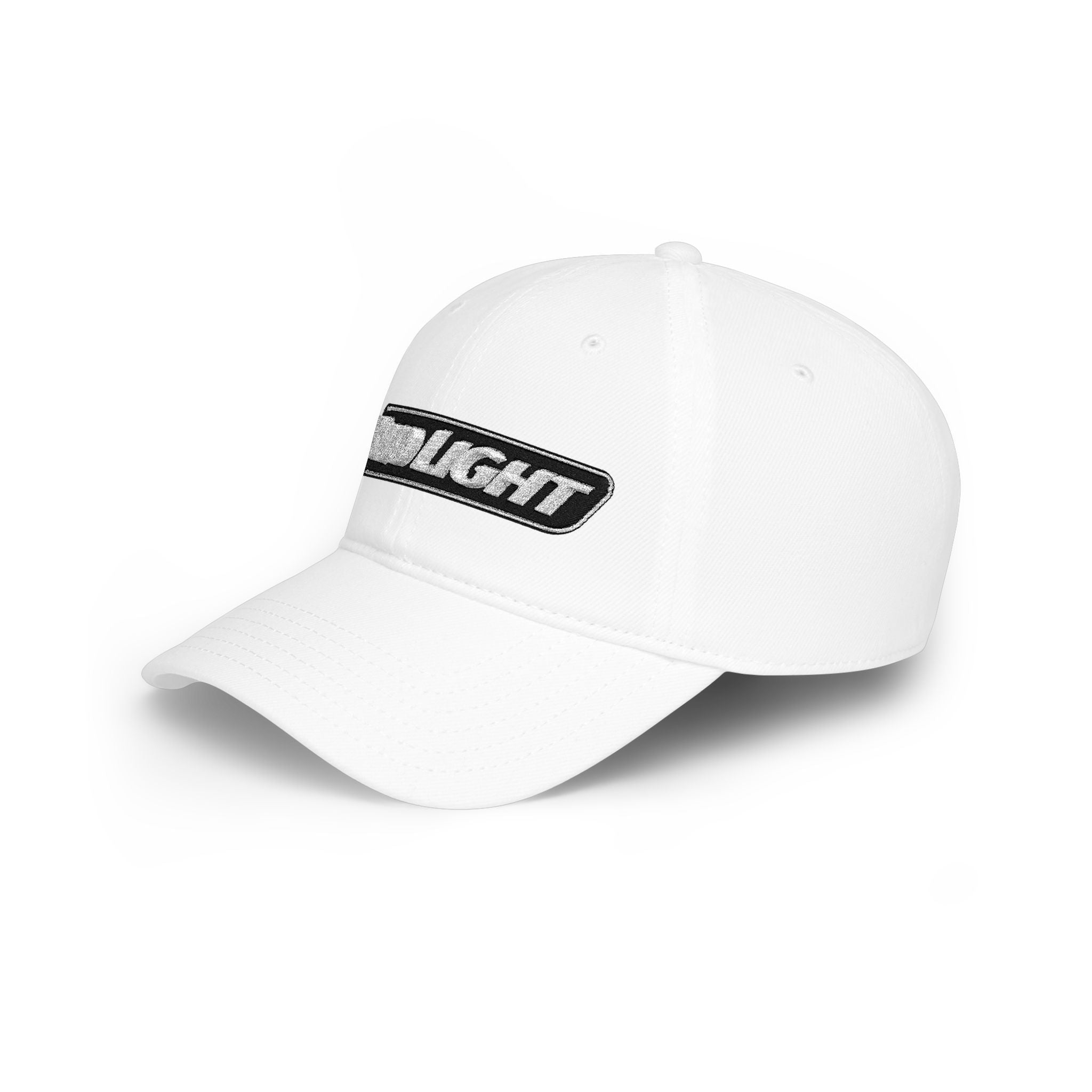 Bud Light Embroidered Baseball Cap — Red Low Profile Dad Hat - Creations by Chris and Carlos