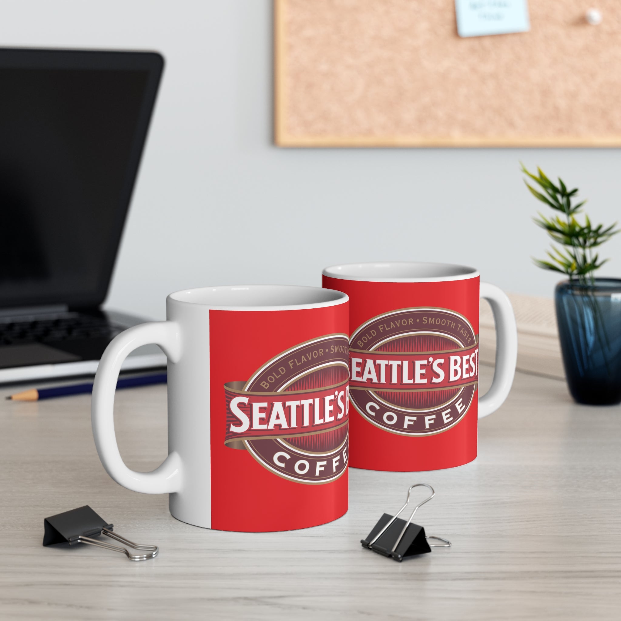 Seattle's Best Coffee- White Ceramic Mug - Creations by Chris and Carlos