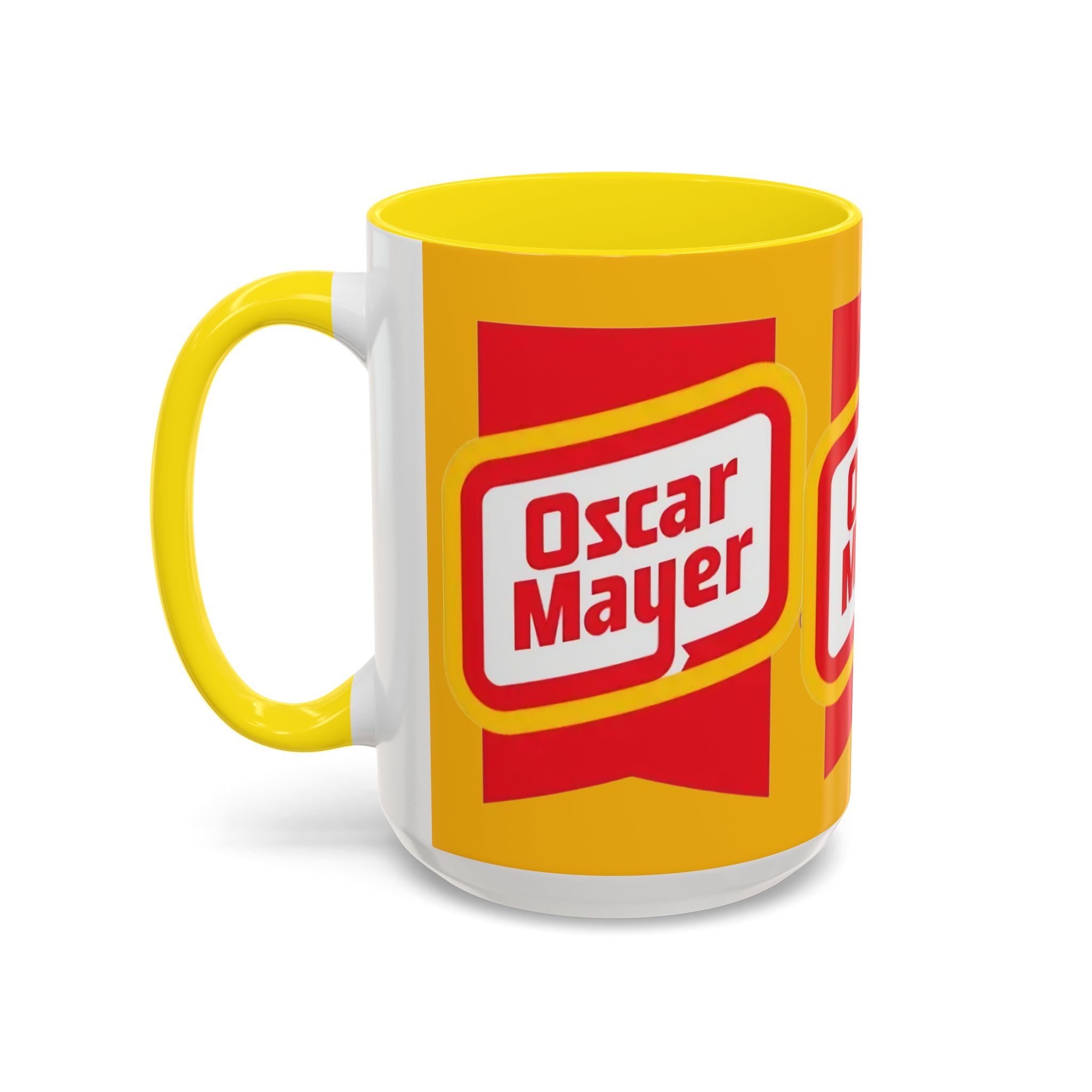 Accent Mug — Retro Oscar Mayer Logo Coffee Cup (11/15 oz) - Creations by Chris and Carlos