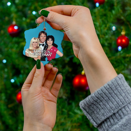 Three's Company 70's TV Show- Ceramic Ornament, 4 Shapes - Creations by Chris and Carlos