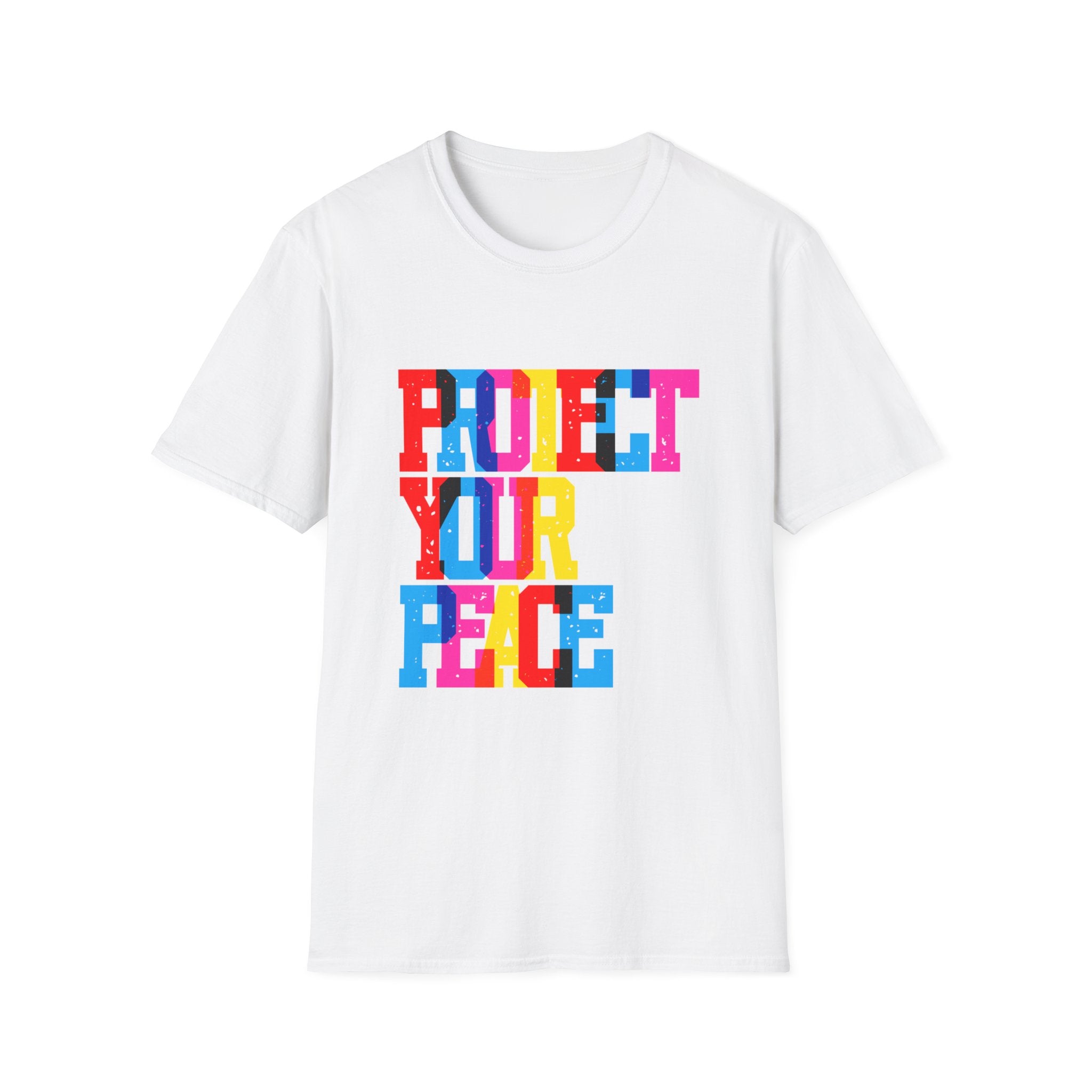 T-Shirt — Colorblock "Protect Your Peace" Graphic Tee - Creations by Chris and Carlos