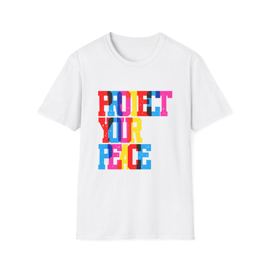 T-Shirt — Colorblock "Protect Your Peace" Graphic Tee - Creations by Chris and Carlos