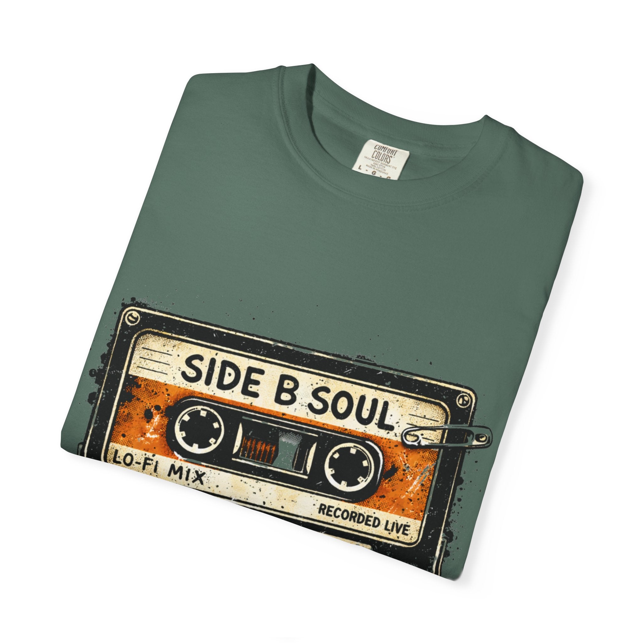 Analog Cassette T-Shirt — "Side B Soul" Vintage Tape Music Tee - Creations by Chris and Carlos