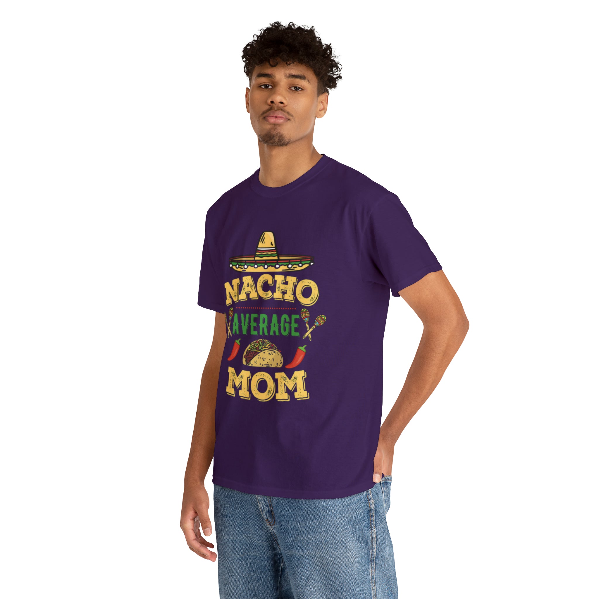 Nacho Average Mom- Unisex Heavy Cotton T-Shirt - Creations by Chris and Carlos