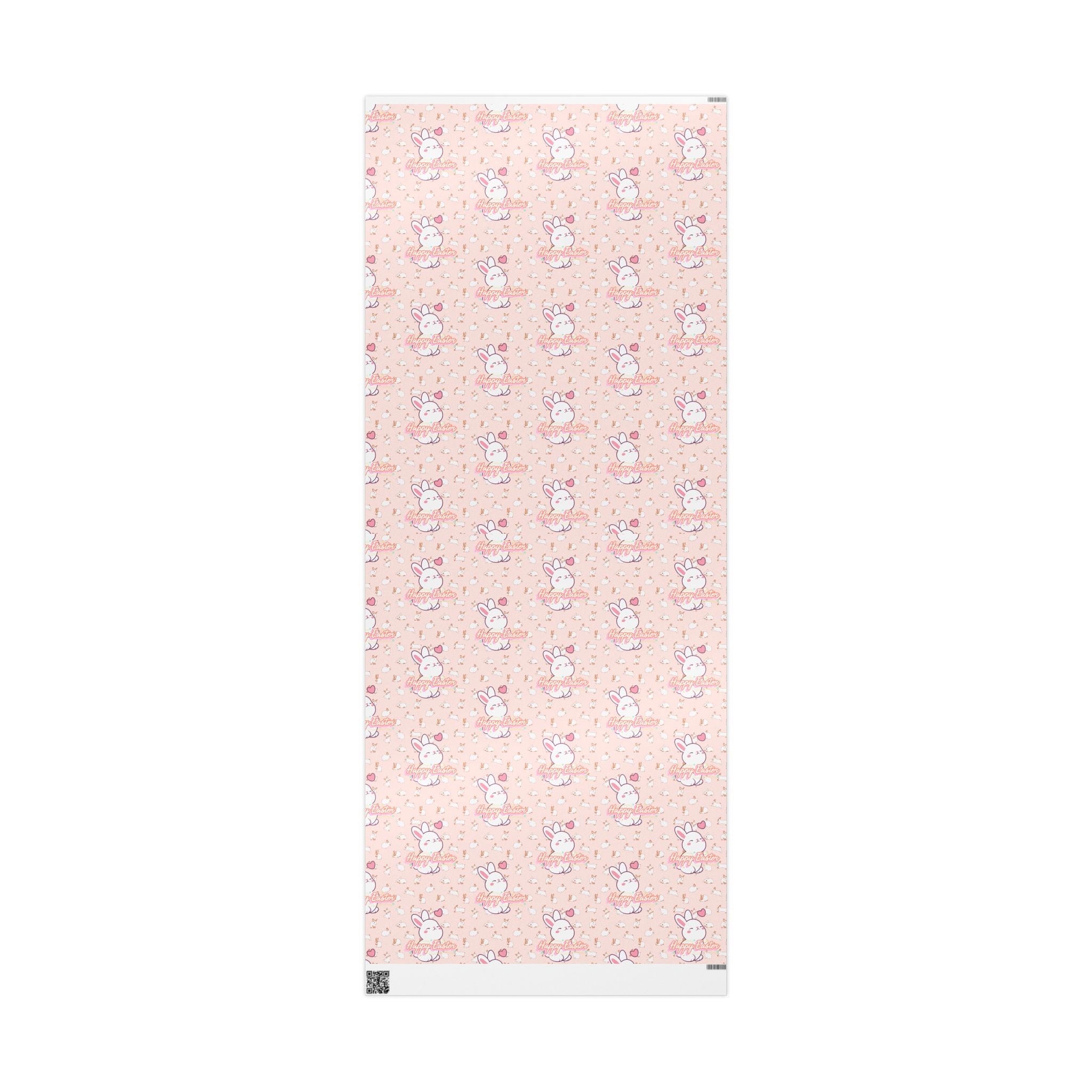 Easter Cute Bunny Pattern Wrapping Paper - Pastel Pink Love & Hearts Gift Wrap - Creations by Chris and Carlos