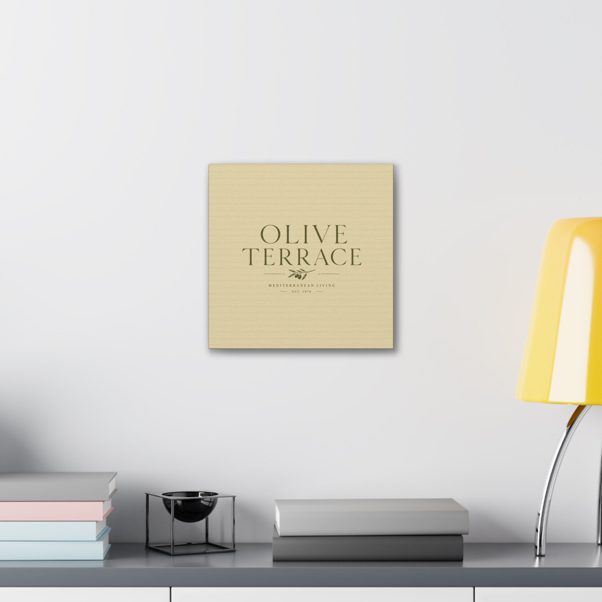 Olive Terrace Canvas Wall Art — Mediterranean Living Stretched Canvas - Creations by Chris and Carlos