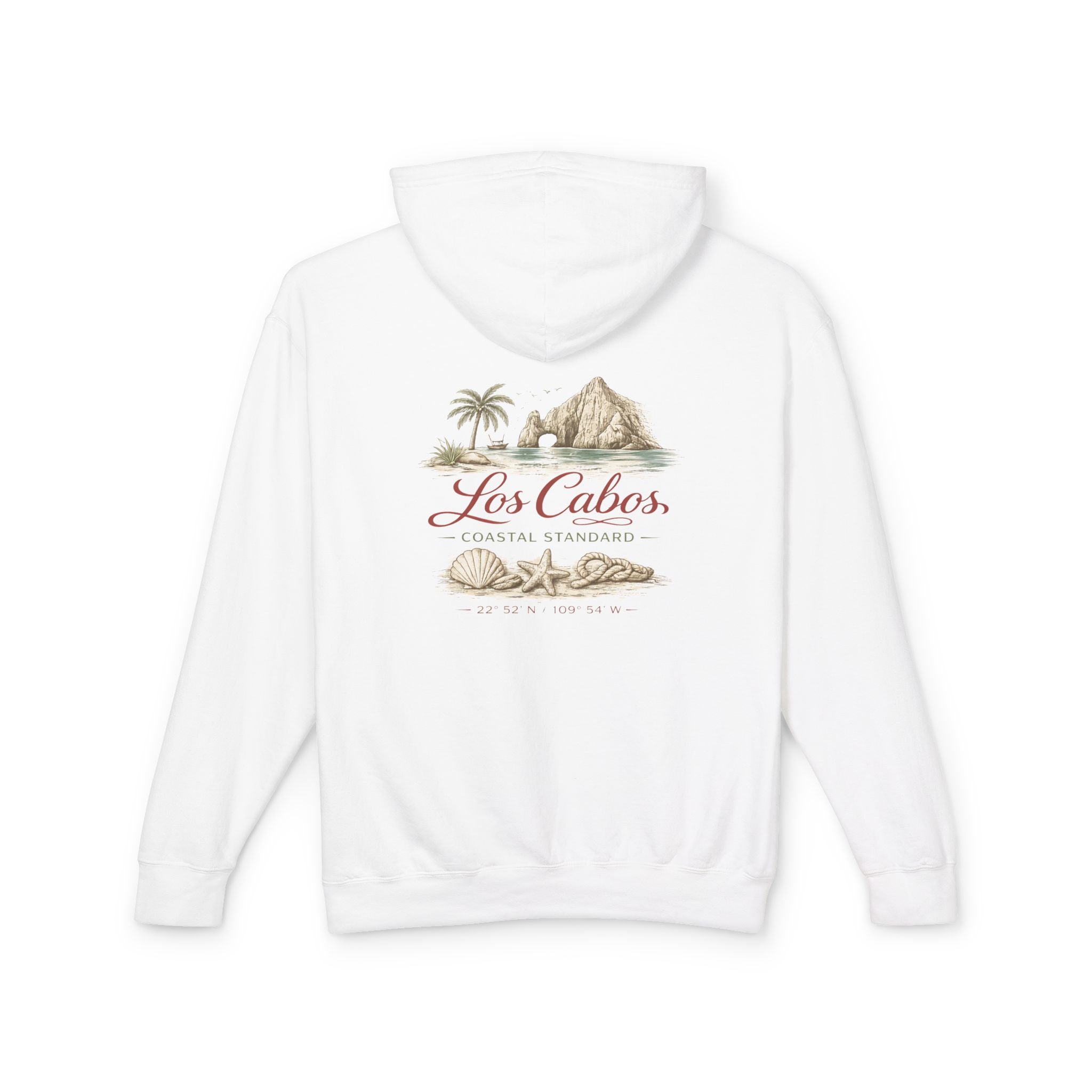 Los Cabos Cactus Hoodie — Vintage Desert Beach Travel Sweatshirt - Creations by Chris and Carlos