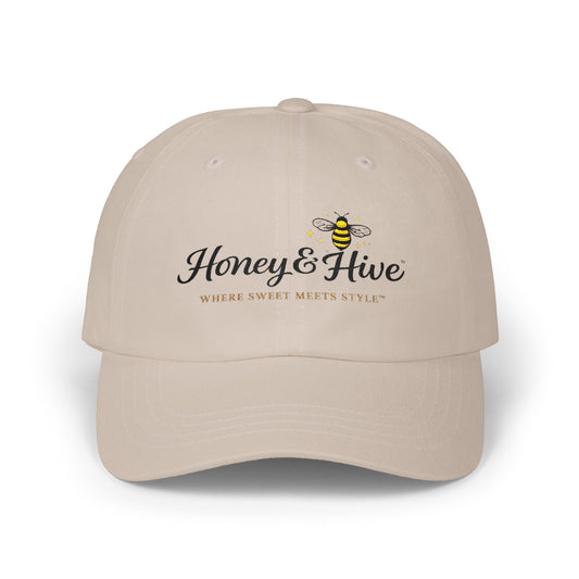 Dad Cap — Honey & Hive Embroidered Bee Logo Hat - Creations by Chris and Carlos