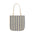 Striped Dot Canvas Tote Bag — Nautical Blue Vertical Stripe Shopper