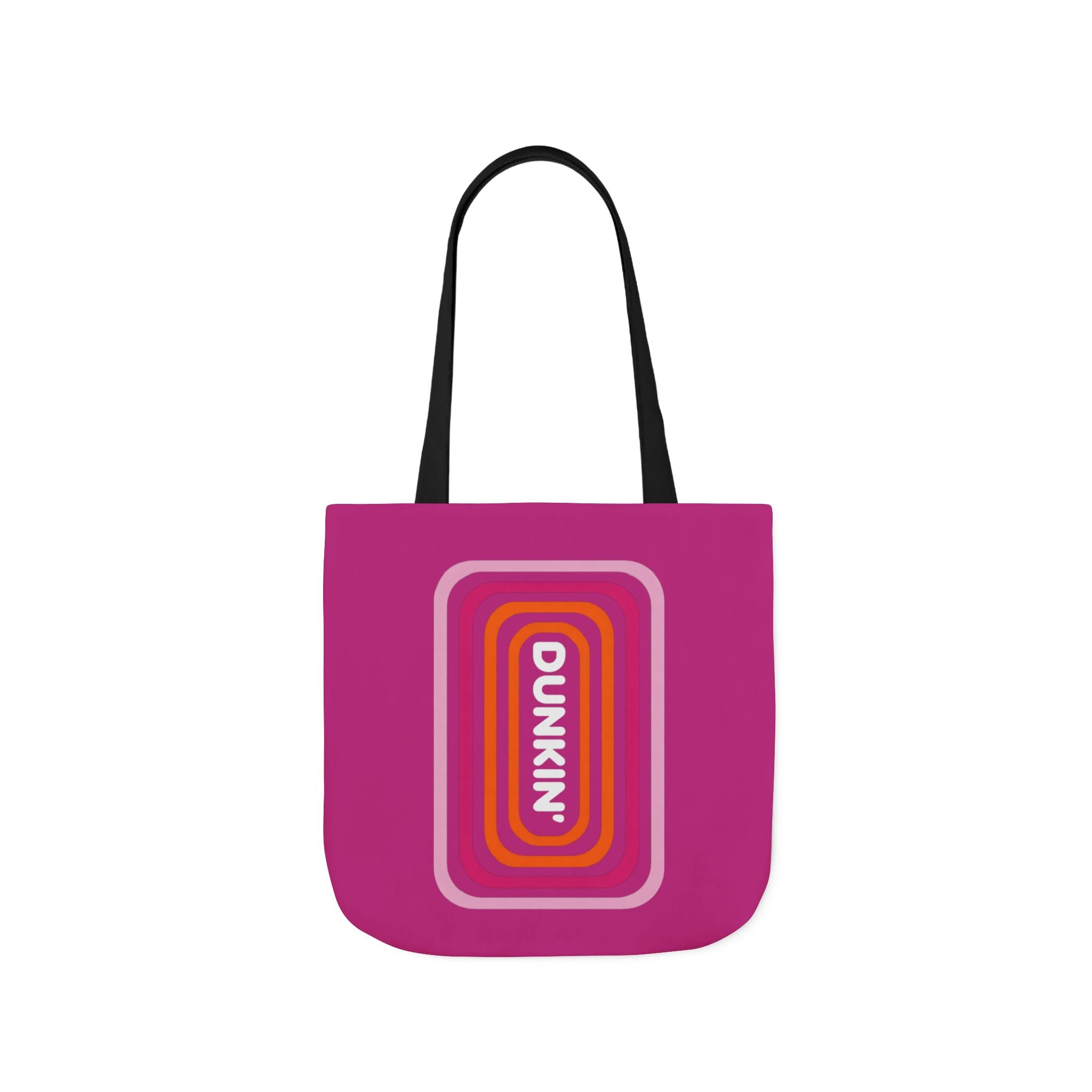 Tote Bag — Retro Pink 'Dunkin' Logo' Canvas Tote - Creations by Chris and Carlos