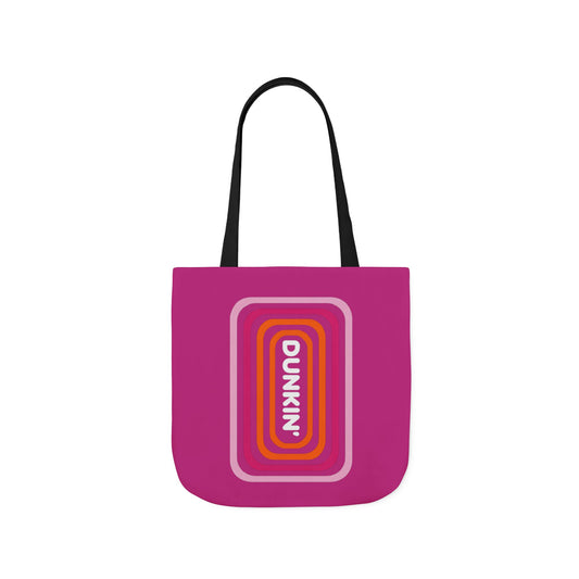 Tote Bag — Retro Pink 'Dunkin' Logo' Canvas Tote - Creations by Chris and Carlos