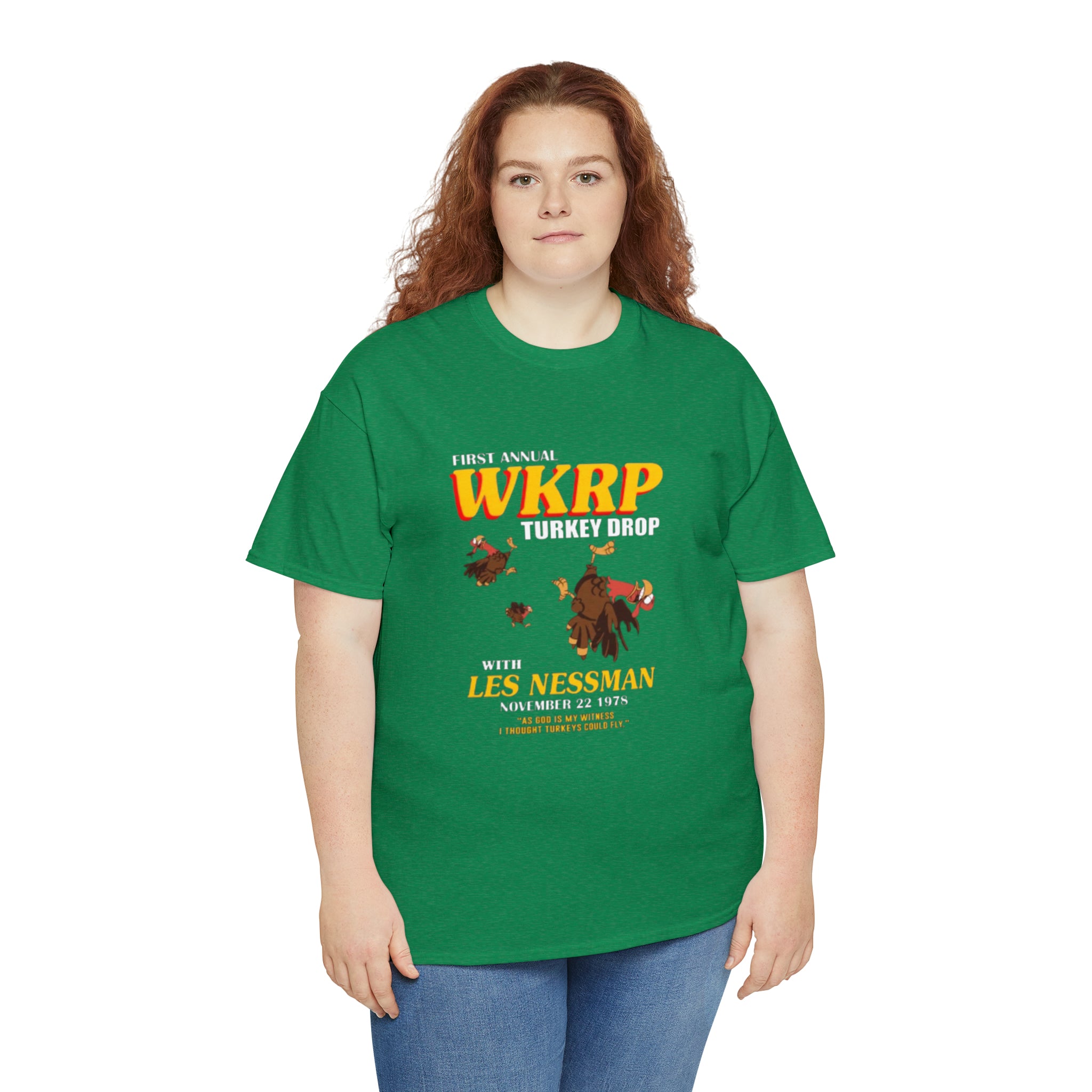 WKRP 70's TV Show- Unisex Heavy Cotton T-Shirt - Creations by Chris and Carlos
