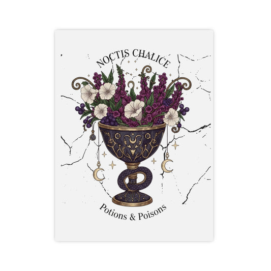 Noctis Chalice Matte Poster — Potions & Poisons Floral Gothic Wall Art - Creations by Chris and Carlos