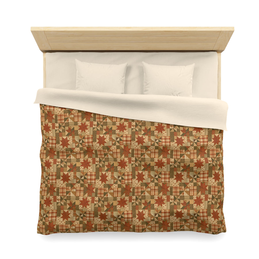 Vintage Quilt Blocks Duvet Cover – Old Soul Harvest Hallow™ | Autumn Home