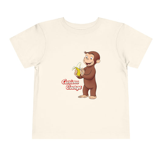 Curious Monkey Toddler Tee – Cute Banana Graphic Short Sleeve Shirt - Creations by Chris and Carlos