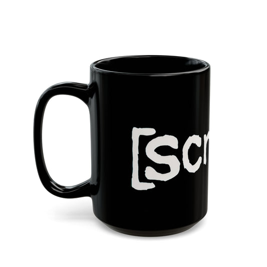 Black Coffee Mug — "scrubs" White Grunge Text | Funny Nurse & Medical Staff Gift (11oz, 15oz) - Creations by Chris and Carlos
