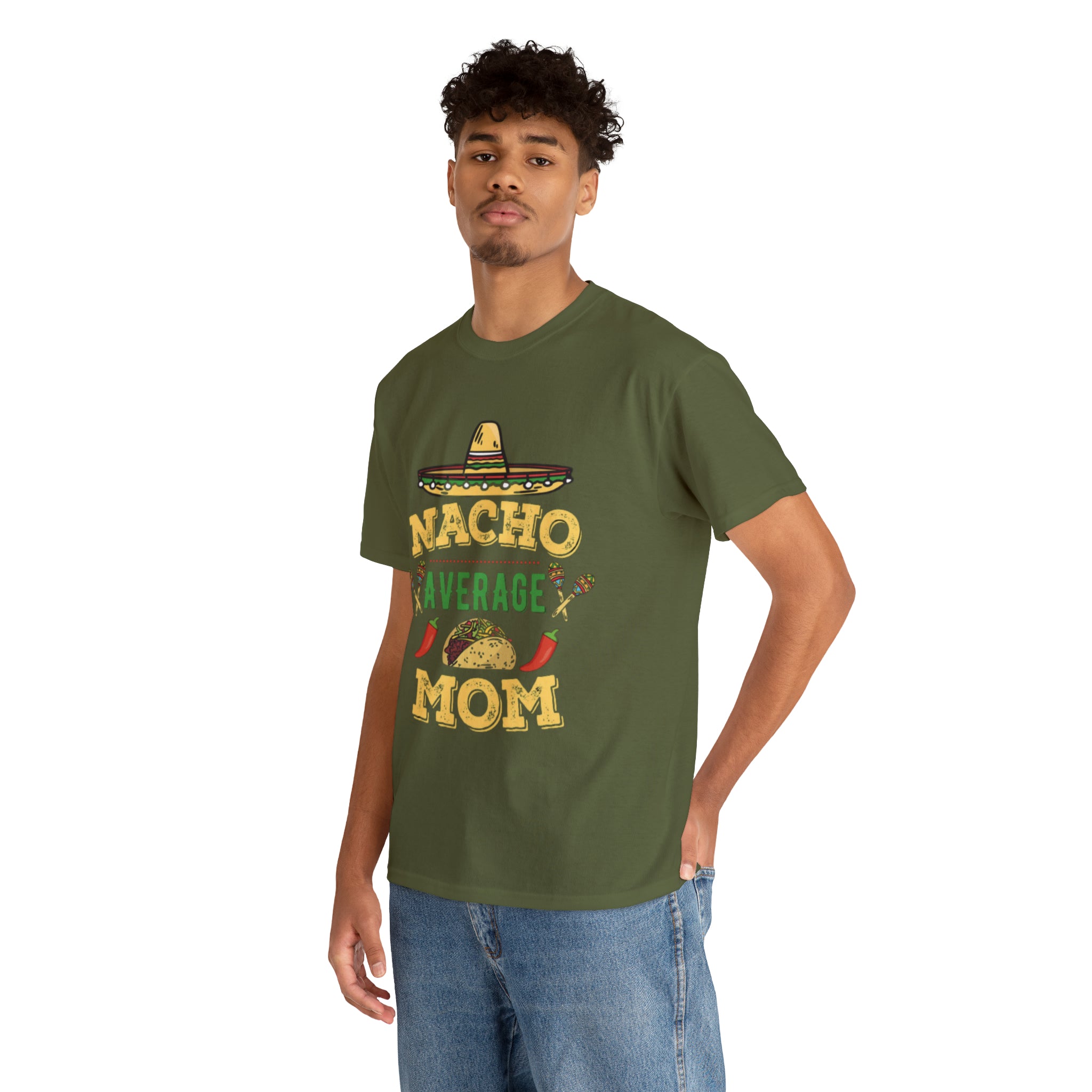 Nacho Average Mom- Unisex Heavy Cotton T-Shirt - Creations by Chris and Carlos