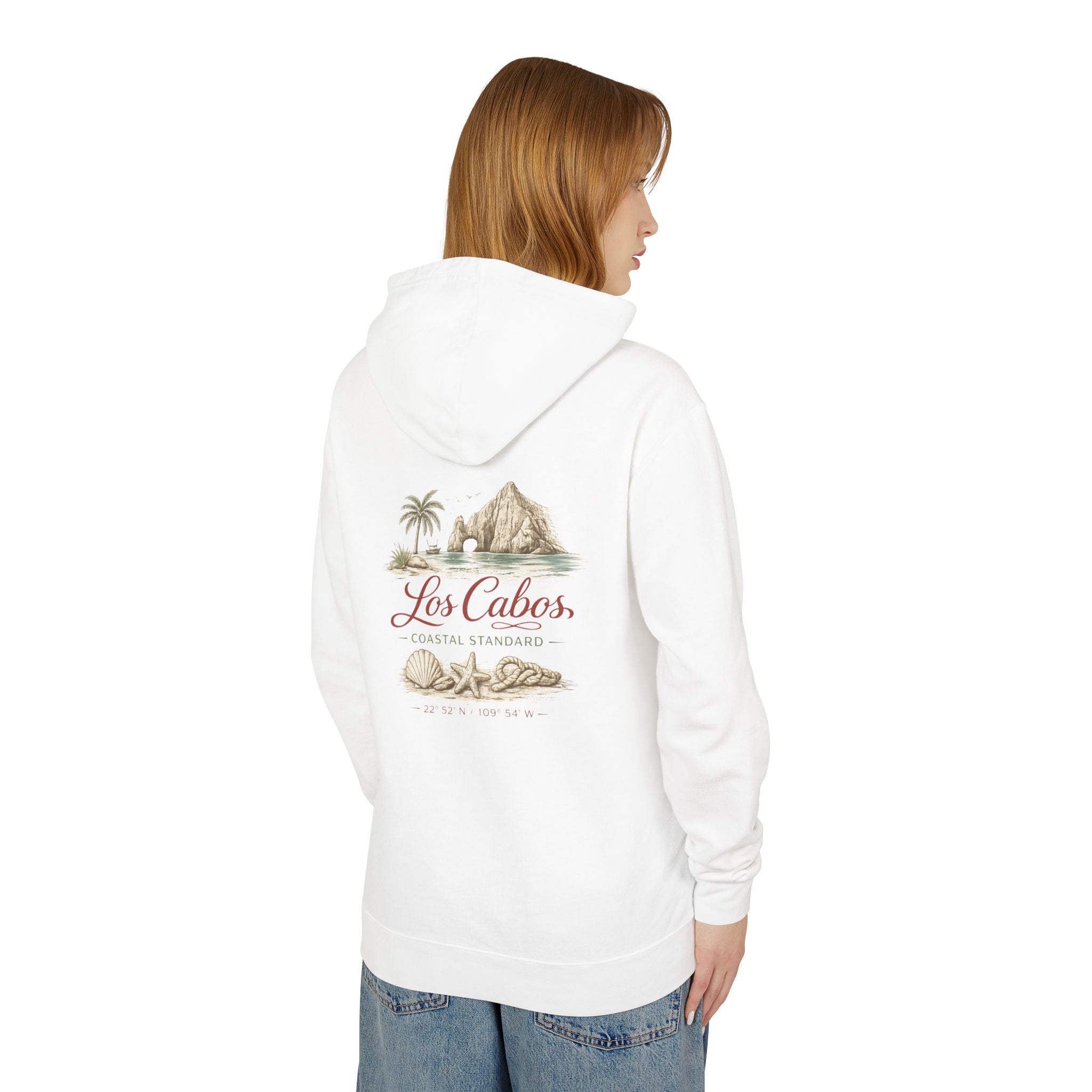 Los Cabos Cactus Hoodie — Vintage Desert Beach Travel Sweatshirt - Creations by Chris and Carlos
