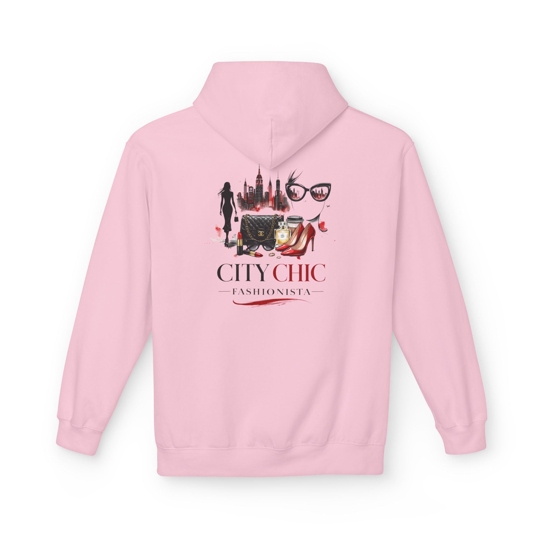 City Chic Fashion Hoodie — "City Chic & Ambitionista" Graphic Pullover - Creations by Chris and Carlos
