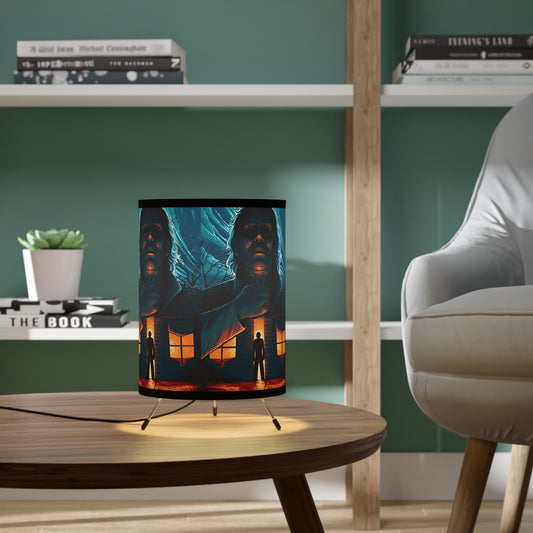 Jason-  Tripod Lamp with High-Res Printed Shade, US\CA plug - Creations by Chris and Carlos