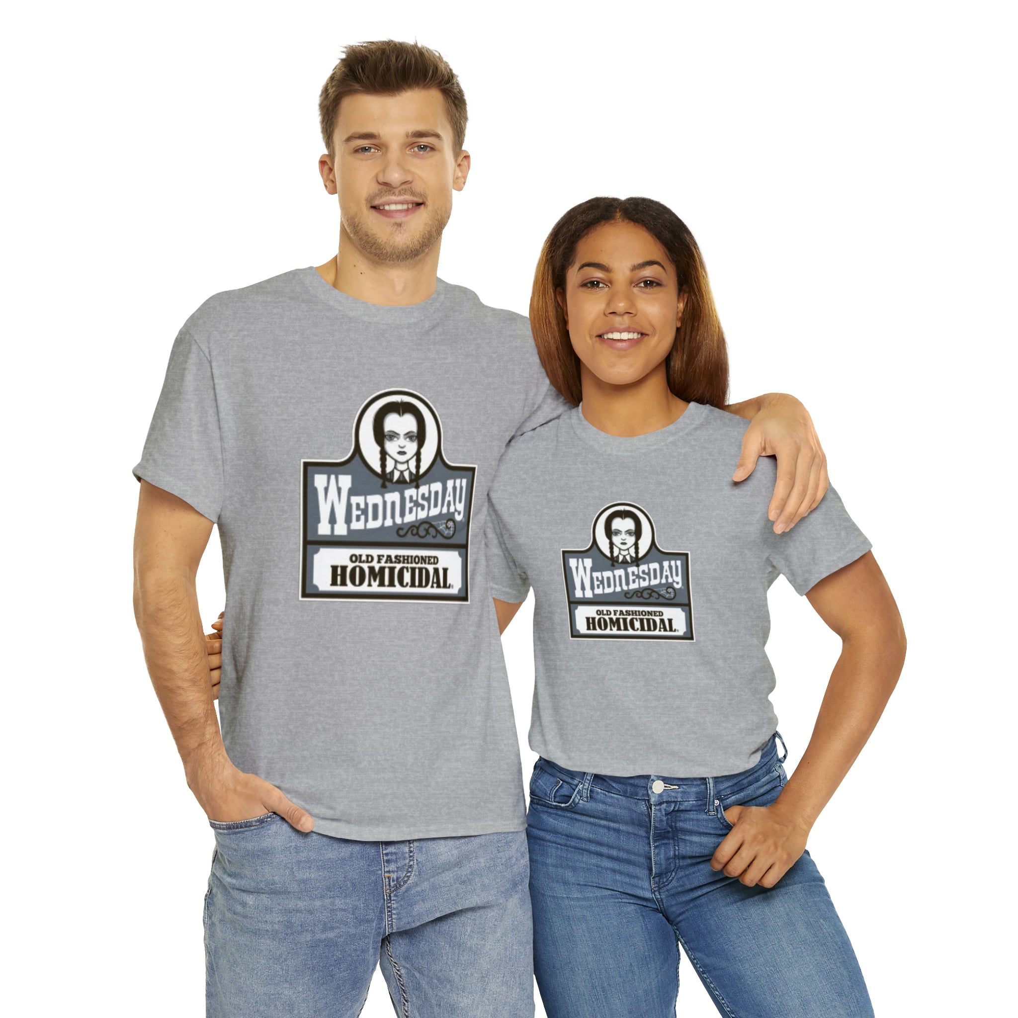 Wednesday- Wendys Unisex Heavy Cotton T-Shirt - Creations by Chris and Carlos
