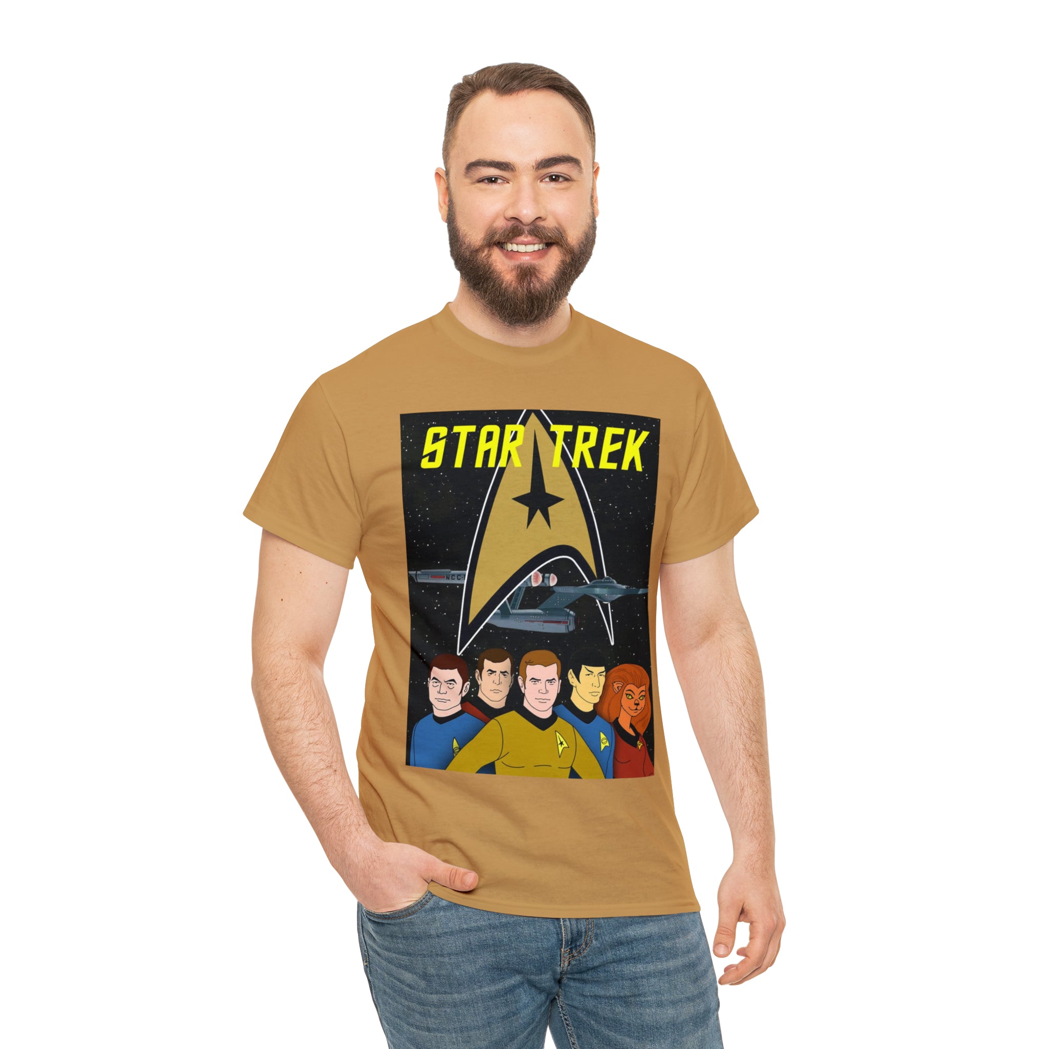 Star Trek Cartoon- Unisex Heavy Cotton T-Shirt - Creations by Chris and Carlos