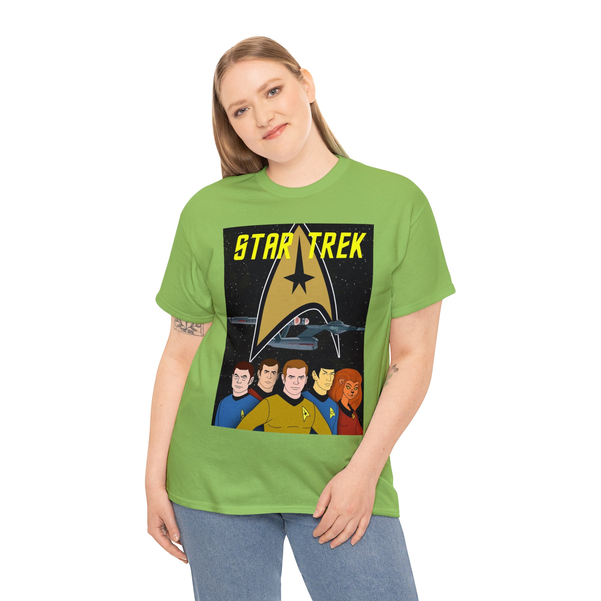 Star Trek Cartoon- Unisex Heavy Cotton T-Shirt - Creations by Chris and Carlos