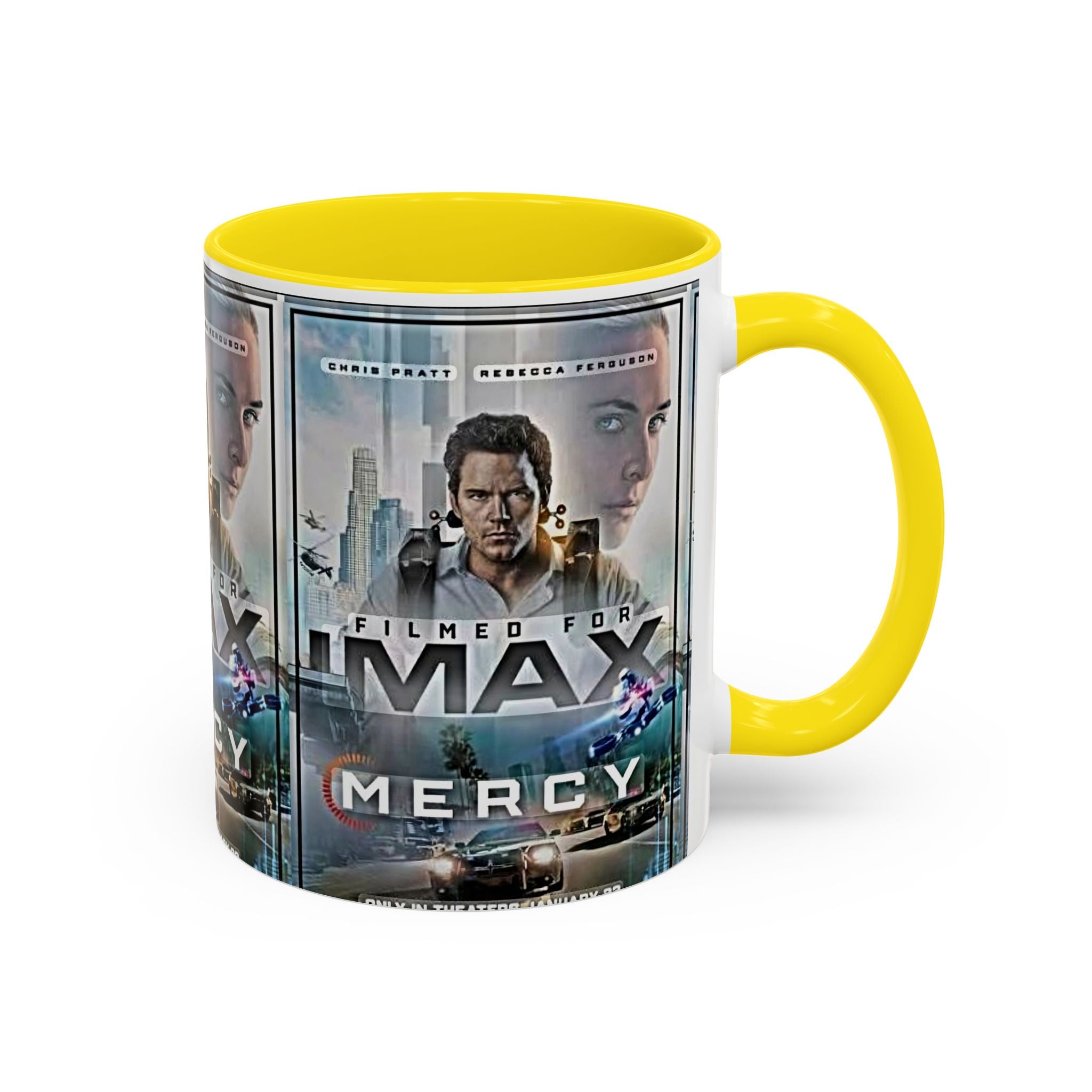 Accent Coffee Mug — 'Mercy' Movie Poster Design (11/15oz) - Creations by Chris and Carlos