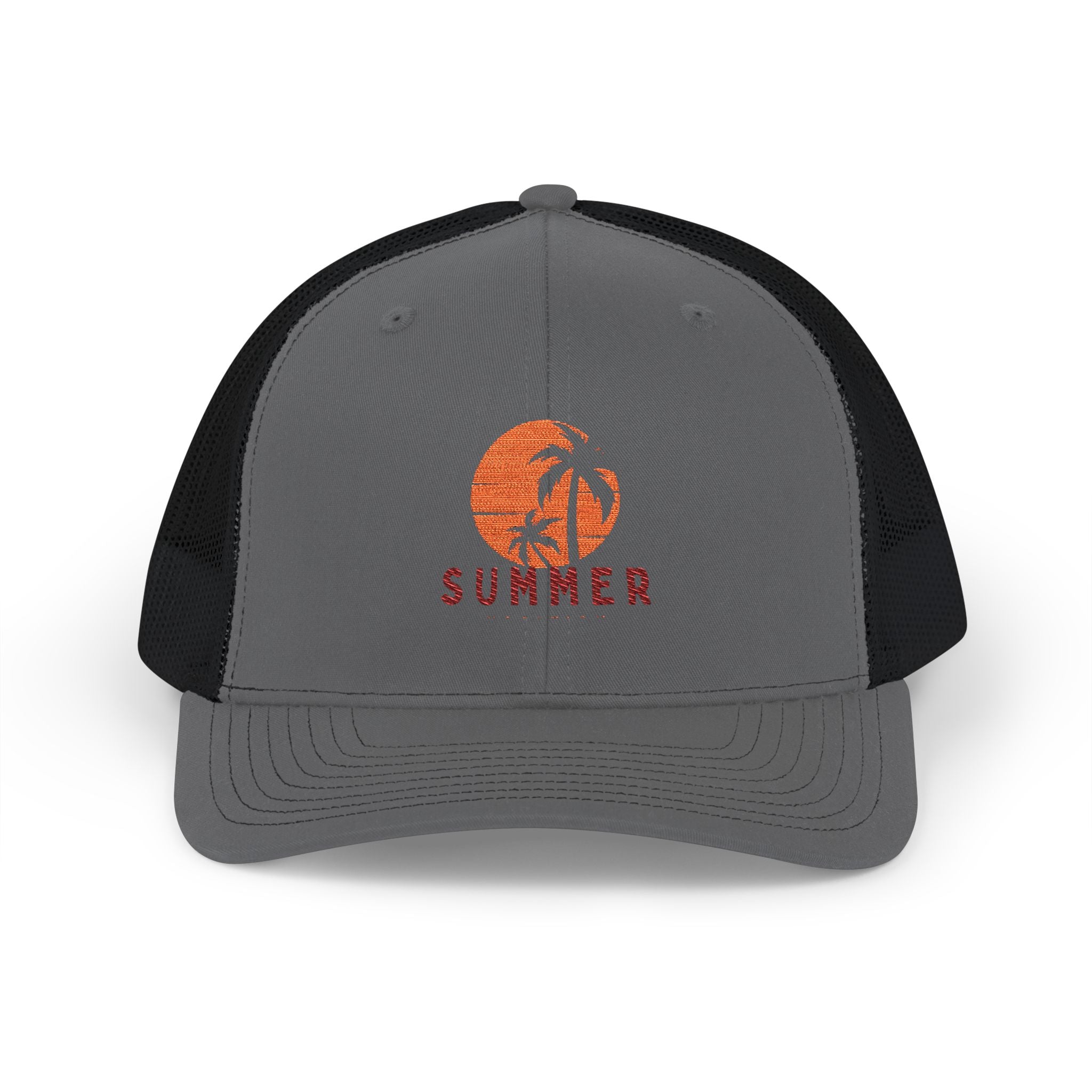 Trucker Cap - Sunset Palm 'SUMMER' Logo - Creations by Chris and Carlos
