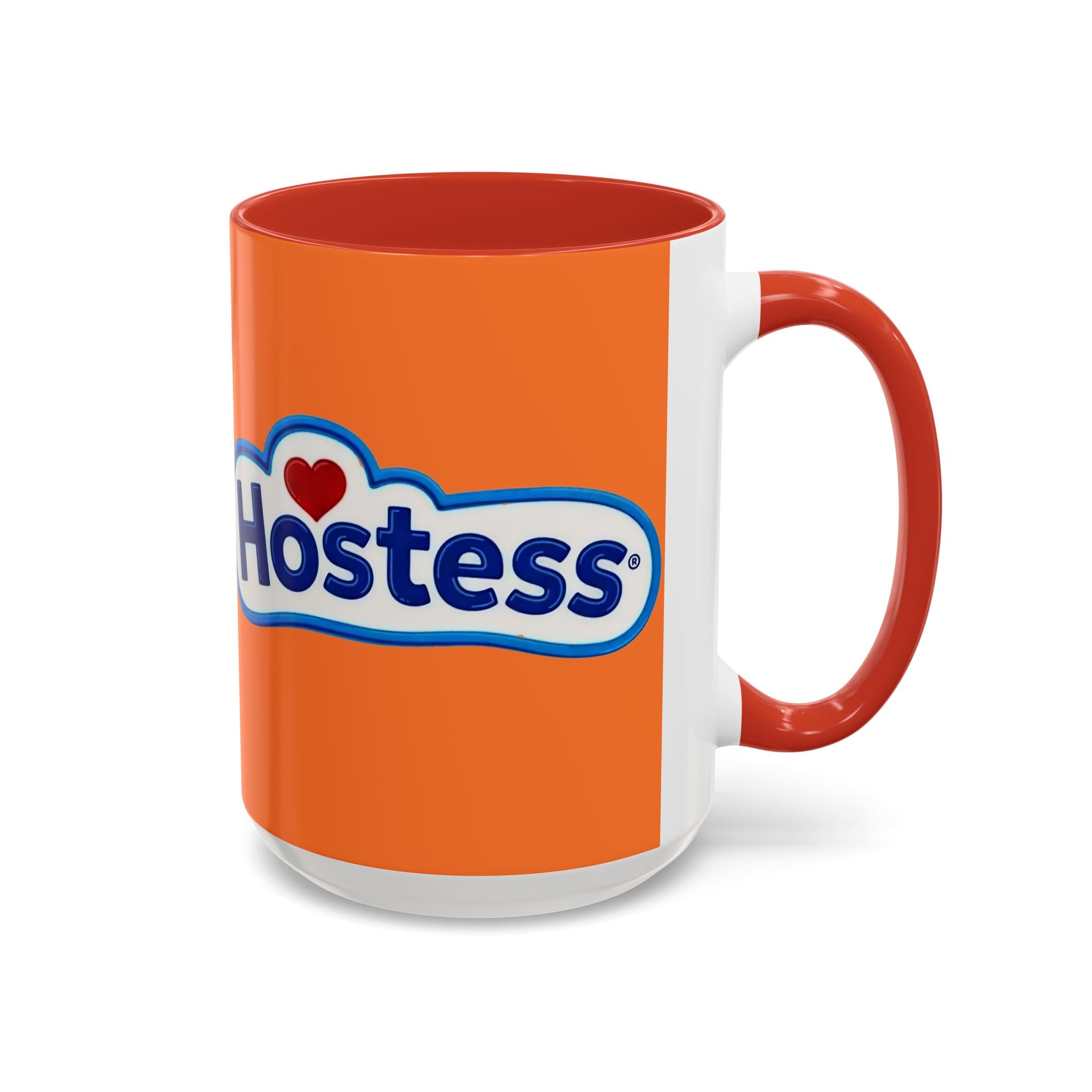 Hostess Logo Accent Coffee Mug — Retro Orange 11/15oz - Creations by Chris and Carlos