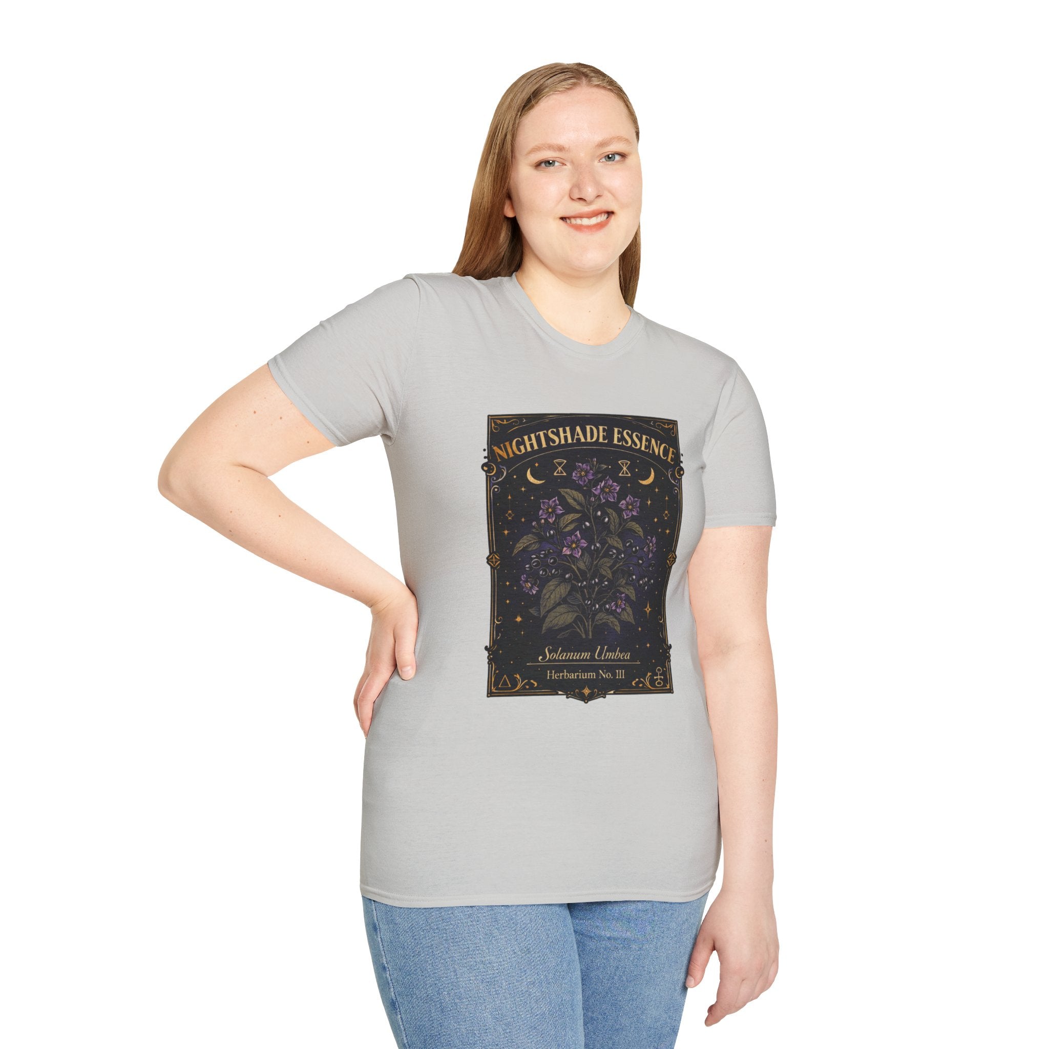 Old Soul Apothecary Nightshade Essence T-Shirt — Botanical Moonlight Graphic Tee - Creations by Chris and Carlos