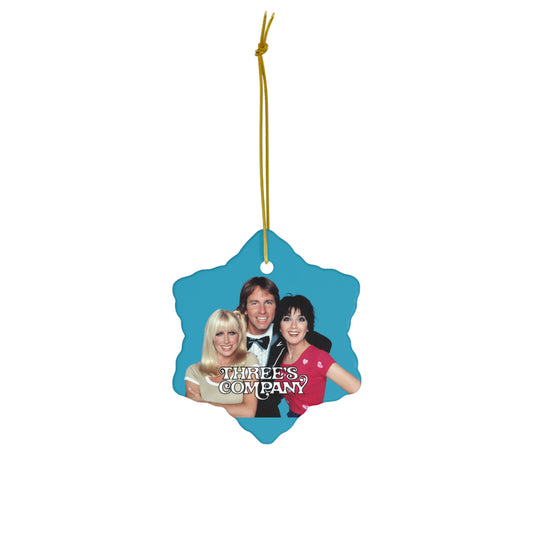 Three's Company 70's TV Show- Ceramic Ornament, 4 Shapes - Creations by Chris and Carlos
