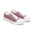 Striped Burgundy Low Top Sneakers — Women's Casual Canvas Shoes