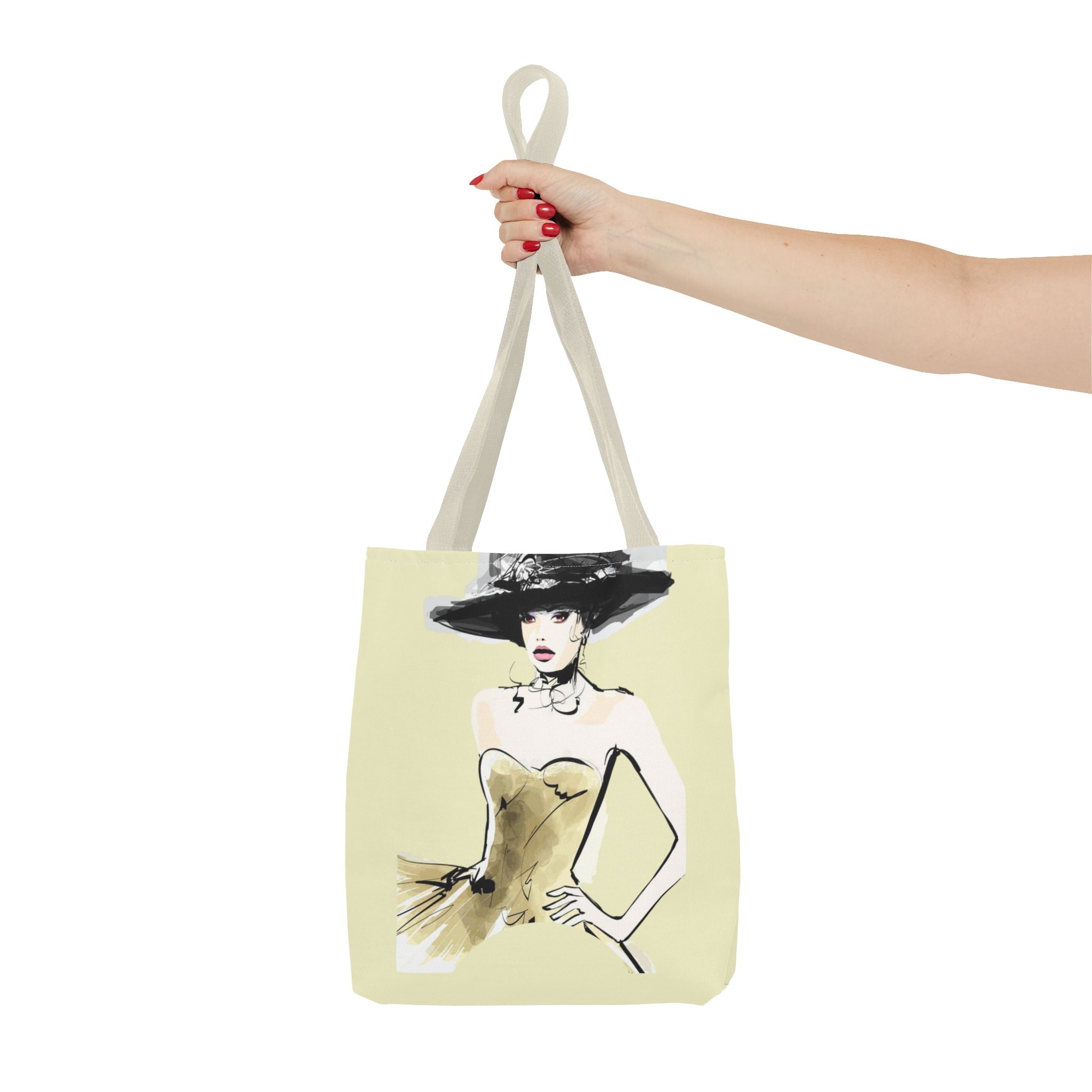 Fashion Illustration Tote Bag — Chic Woman in Hat Design - Creations by Chris and Carlos