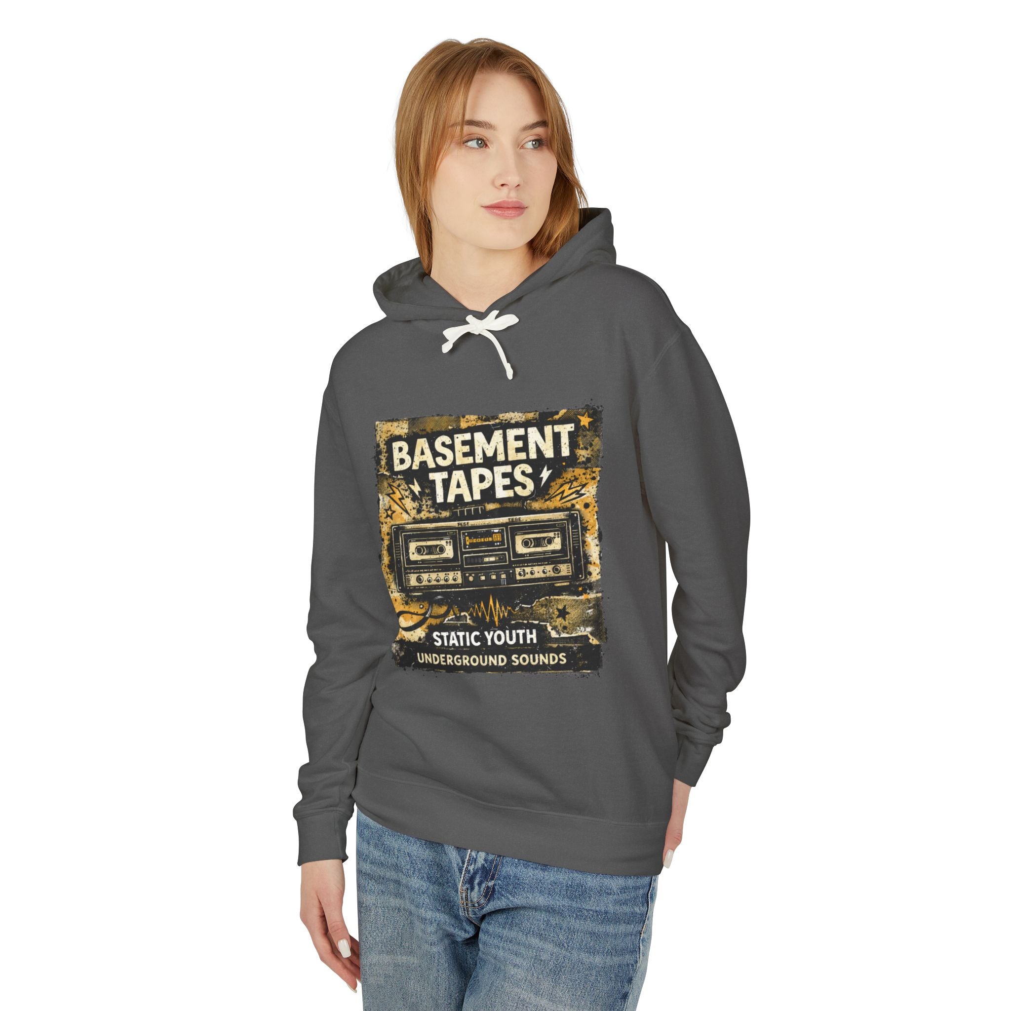 Basement Tapes Vintage Cassette Hoodie — Retro Music Streetwear - Creations by Chris and Carlos