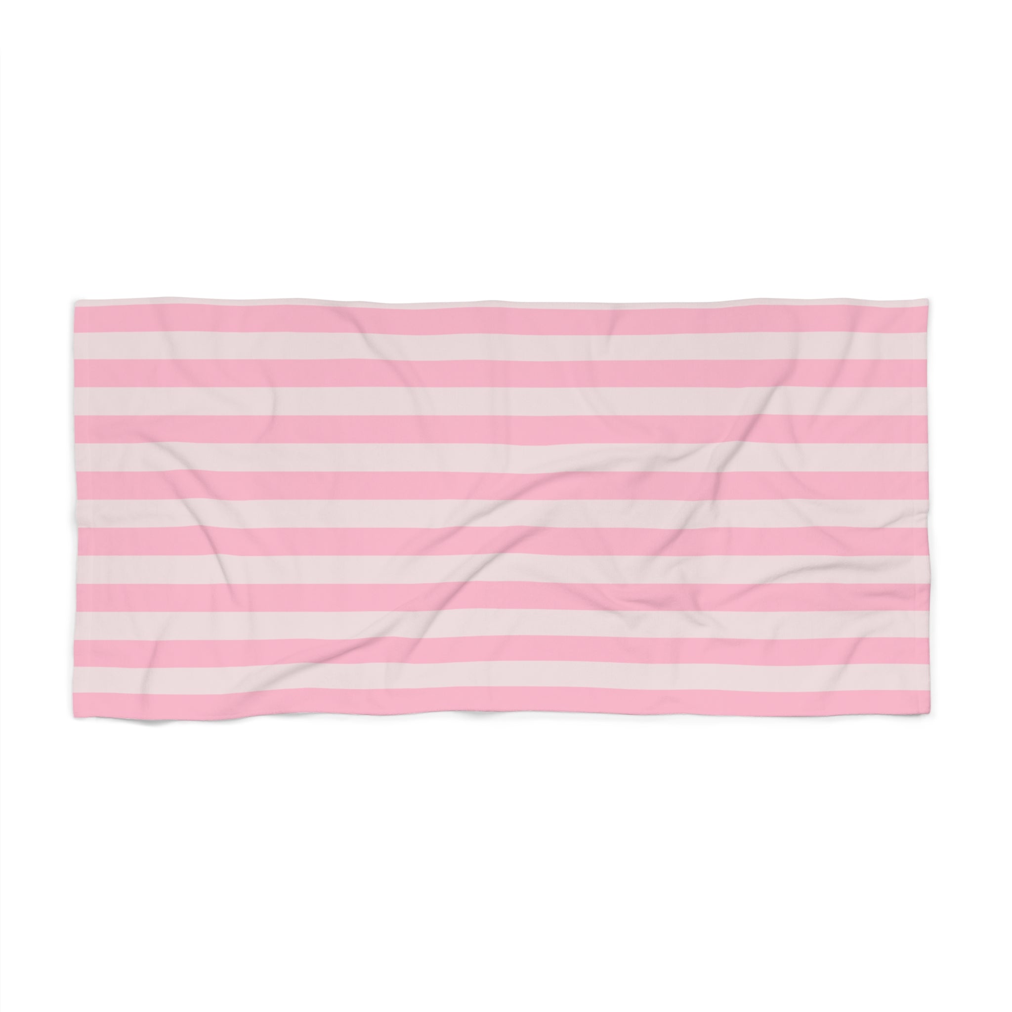 Pink Stripe Beach Towel — Classic Nautical Summer Towel - Creations by Chris and Carlos
