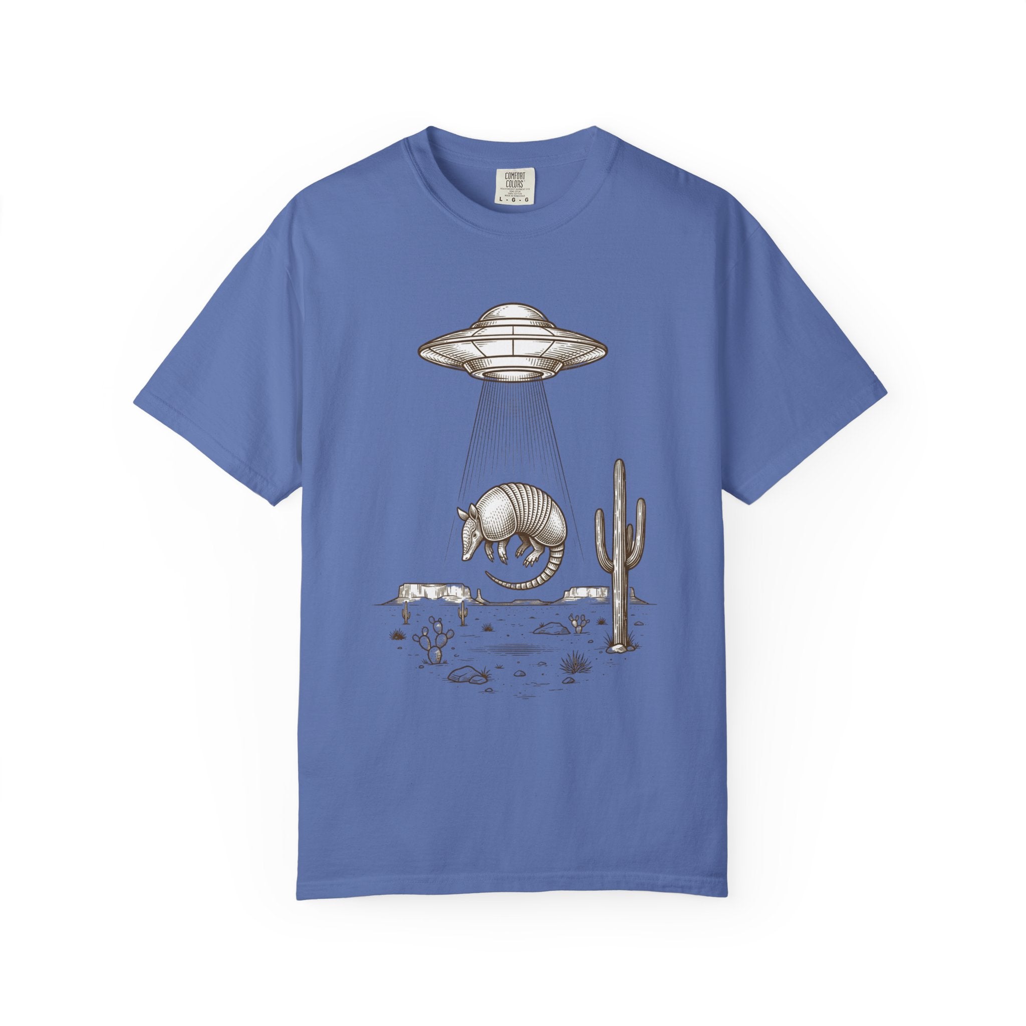 T-Shirt — Desert UFO Abduction Armadillo Graphic - Creations by Chris and Carlos