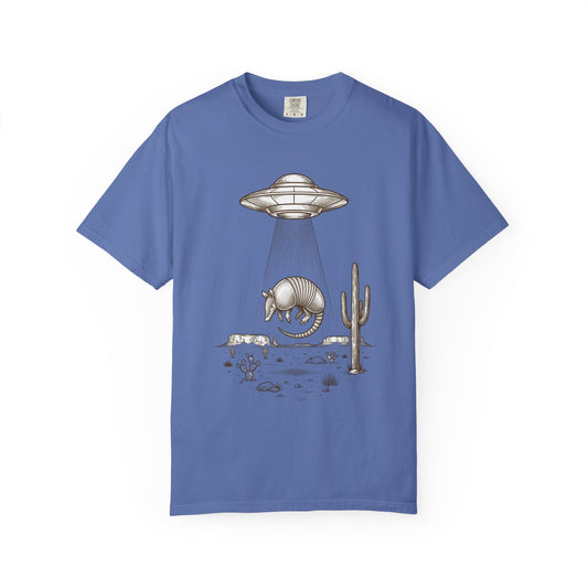 T-Shirt — Desert UFO Abduction Armadillo Graphic - Creations by Chris and Carlos