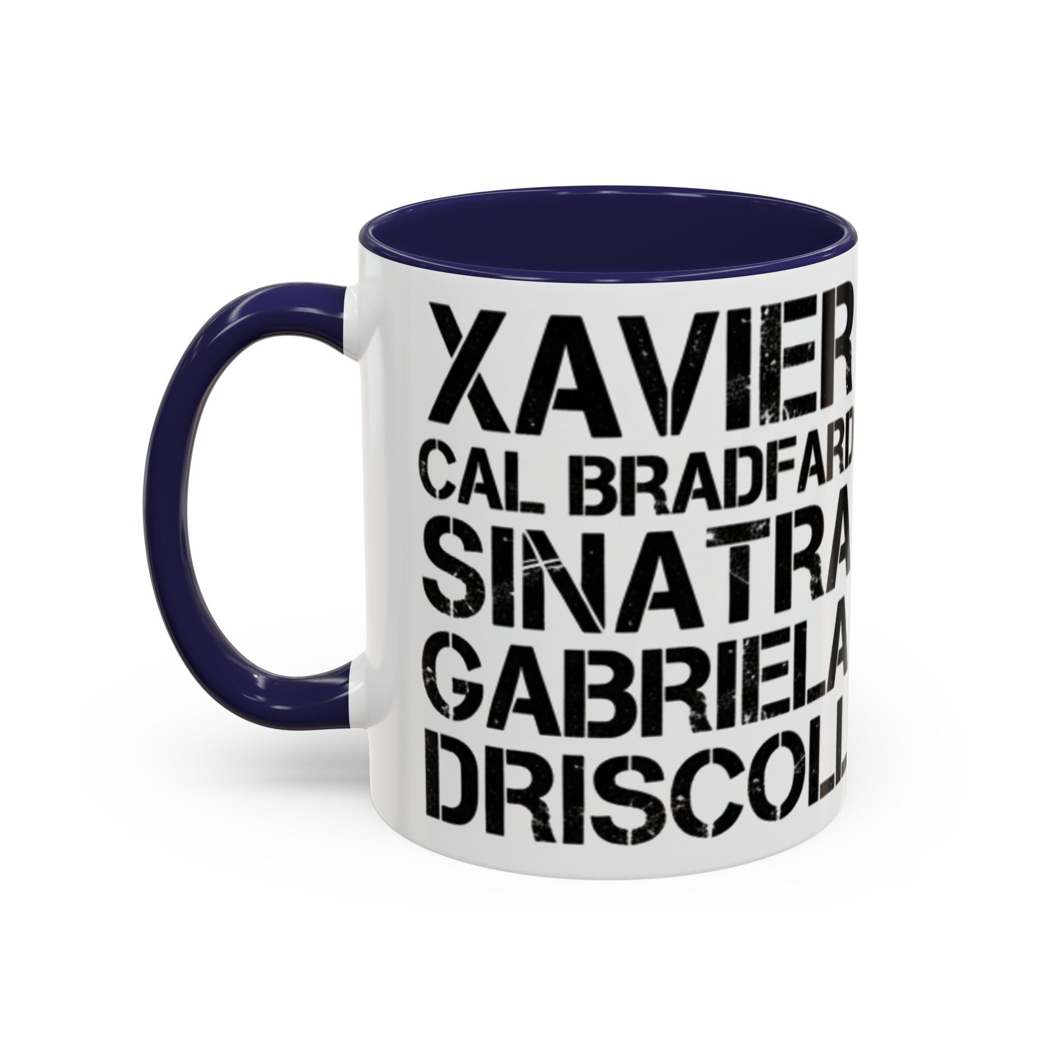 Paradise TV Show Typography Names Accent Coffee Mug — Bold Black Name List Design (11/15oz) - Creations by Chris and Carlos