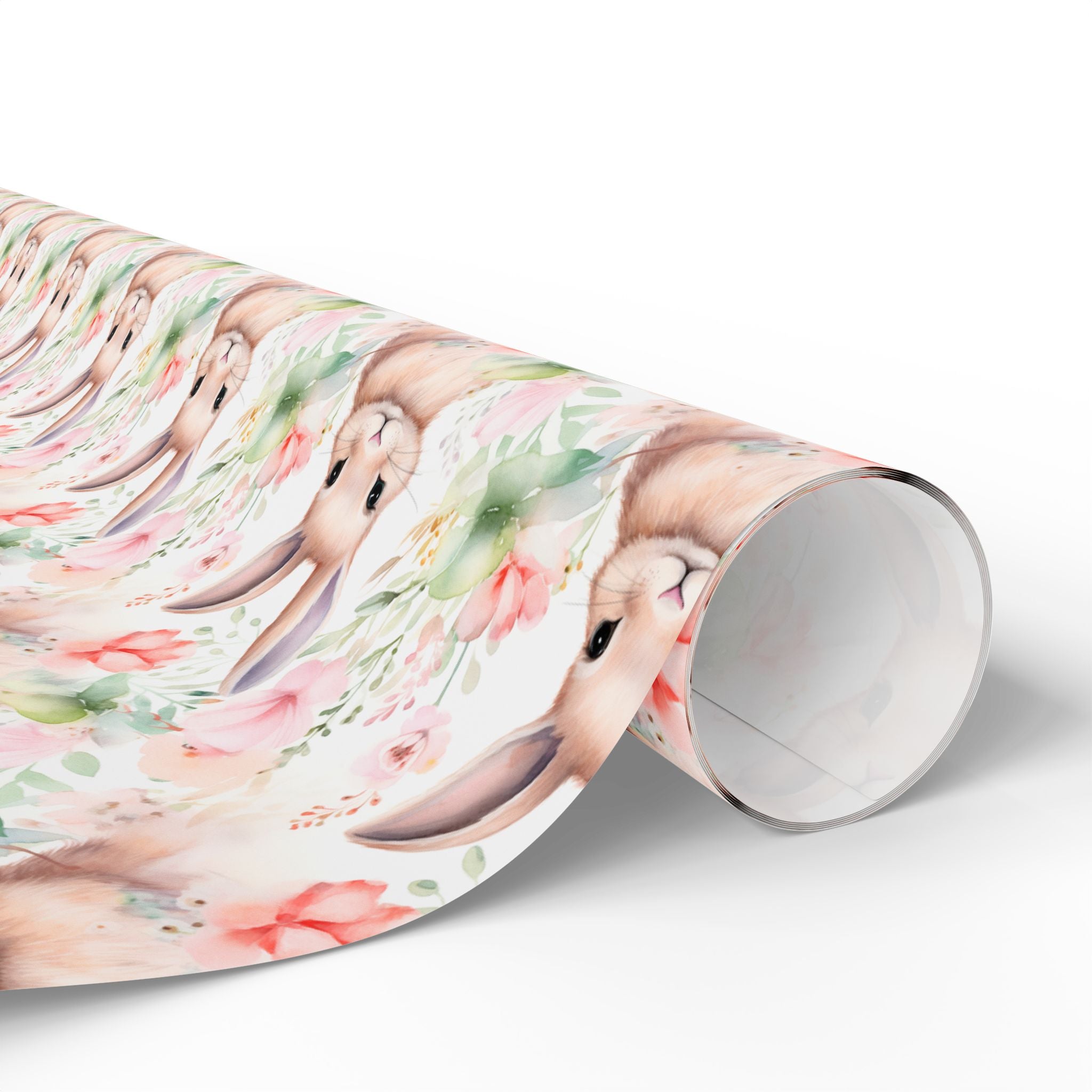 Easter Floral Bunny Wrapping Paper Roll — Cute Pastel Rabbit Gift Wrap for Baby Showers & Easter - Creations by Chris and Carlos