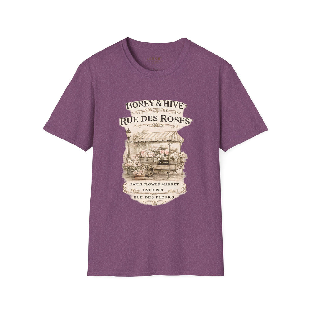 Rue des Roses Floral Market T-Shirt – Honey & Hive Vintage Garden Tee