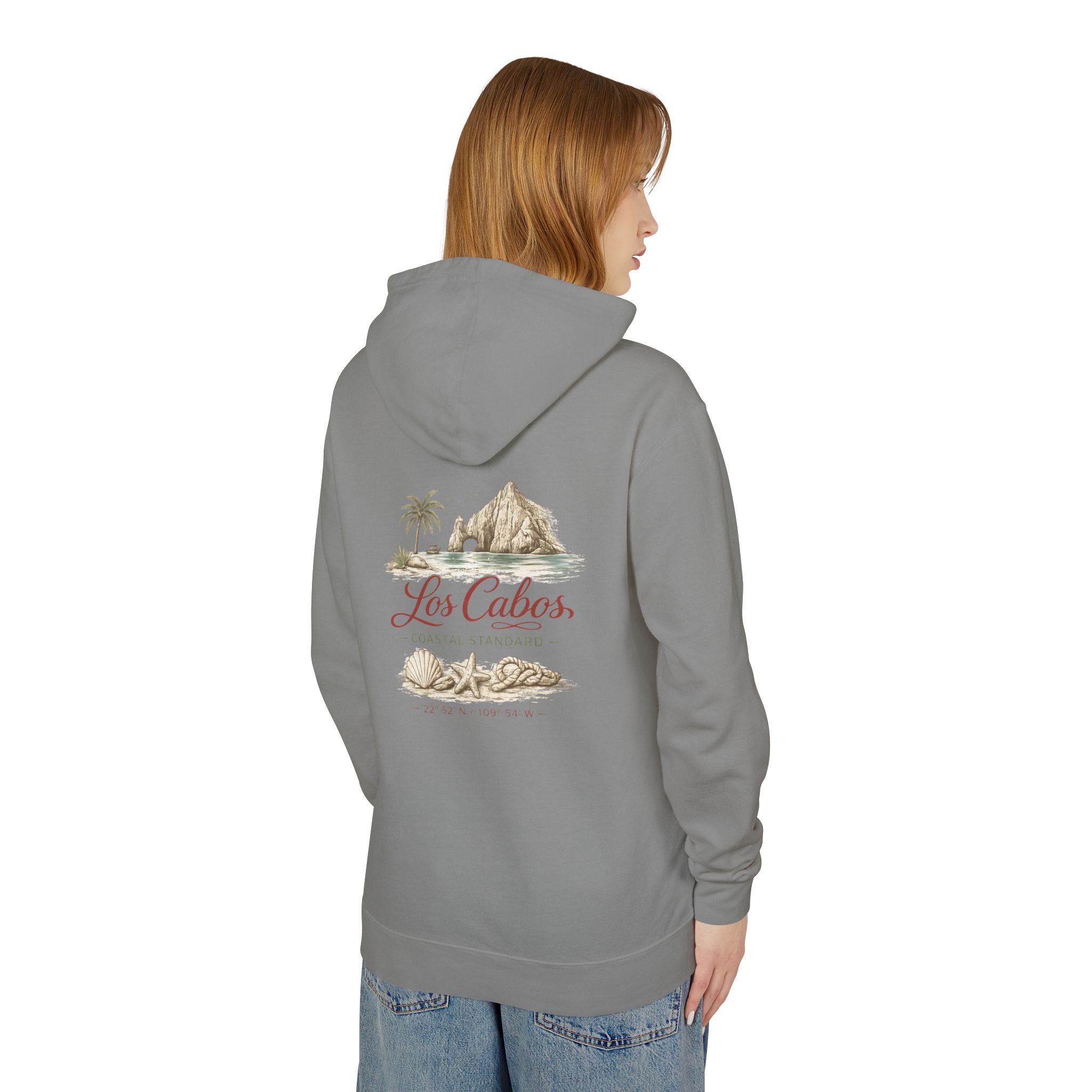 Los Cabos Cactus Hoodie — Vintage Desert Beach Travel Sweatshirt - Creations by Chris and Carlos