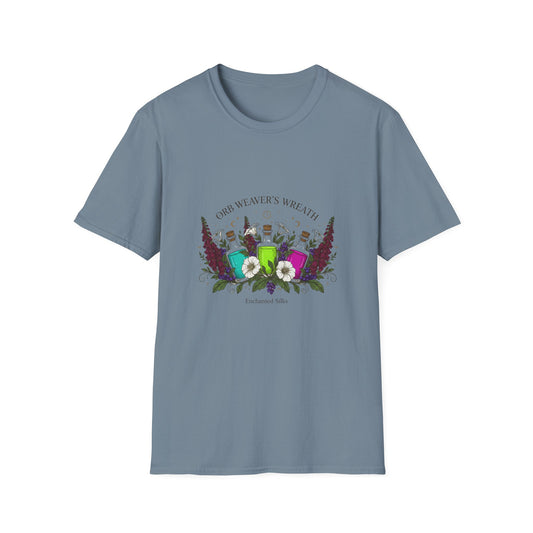 Wanderer’s Wreath T‑Shirt — Floral Travel Camera Graphic Tee - Creations by Chris and Carlos