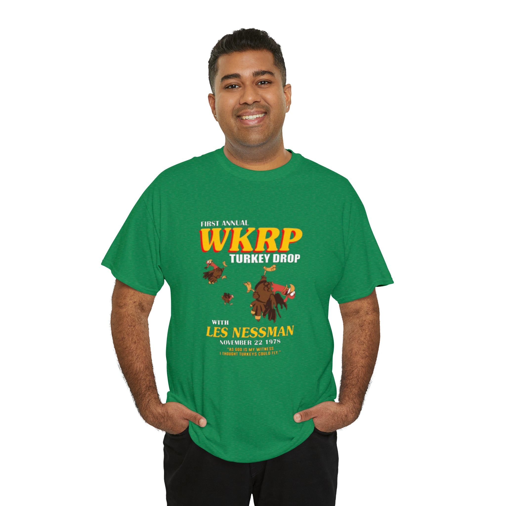 WKRP 70's TV Show- Unisex Heavy Cotton T-Shirt - Creations by Chris and Carlos
