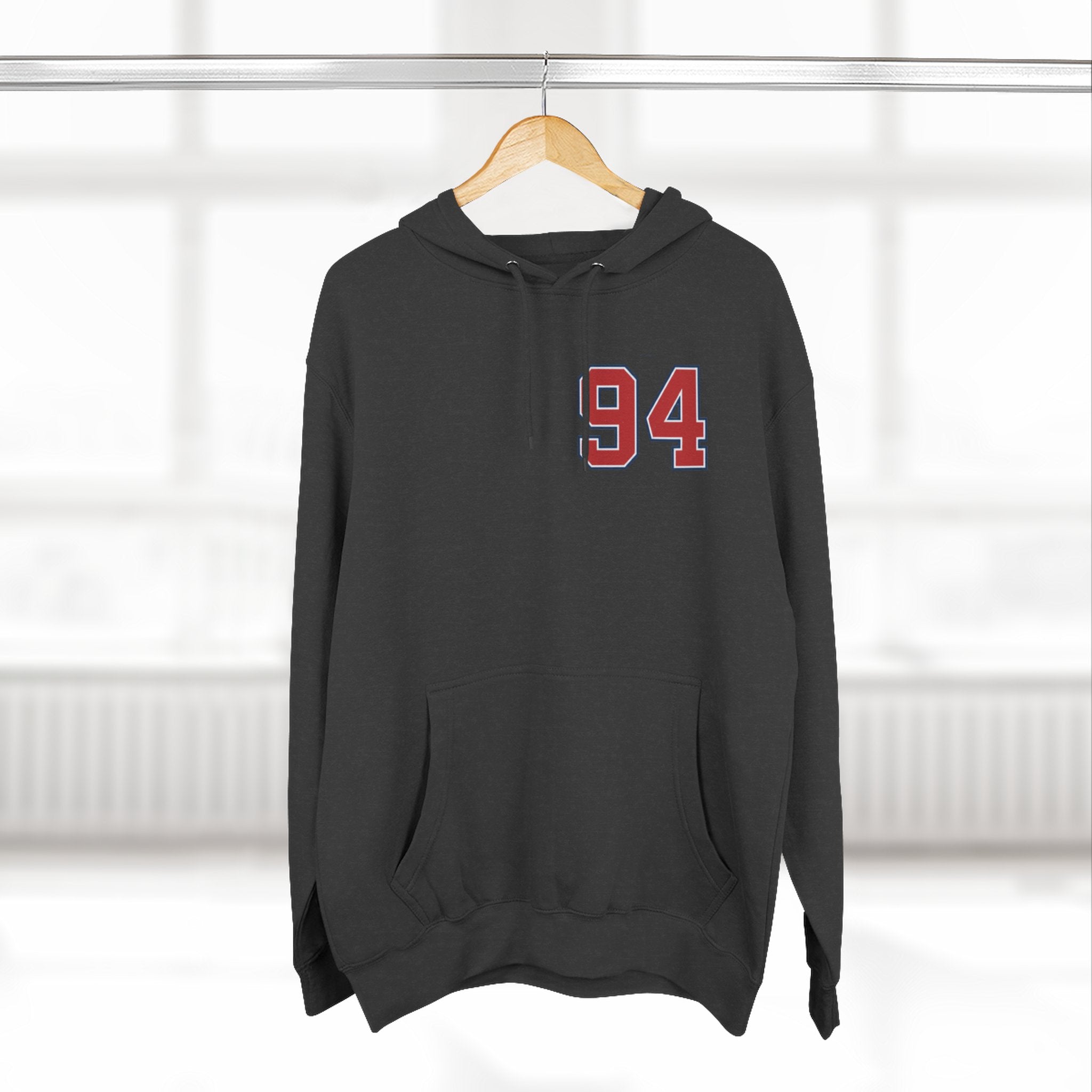94 BNY Bunny Football Hoodie — Funny Easter Sports Pullover - Creations by Chris and Carlos