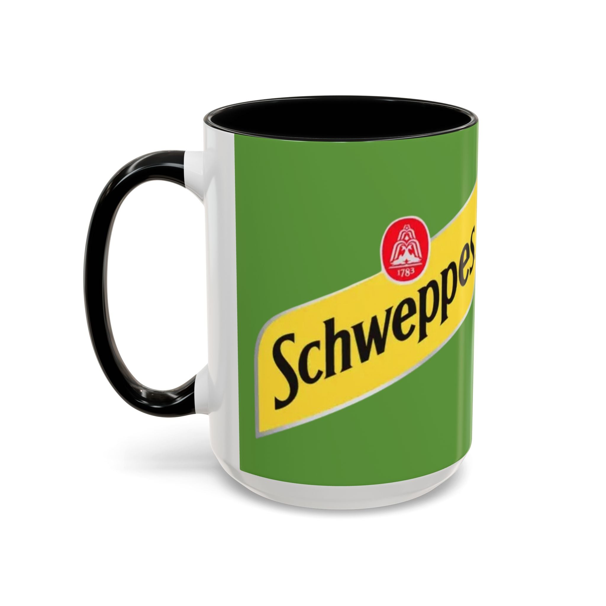 Schweppes Logo Accent Coffee Mug (11/15oz) - Creations by Chris and Carlos